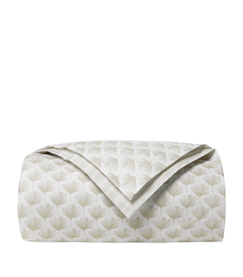 Cotton Edna King Duvet Cover (230cm x 220cm) WHITE/BEIGE Image 1