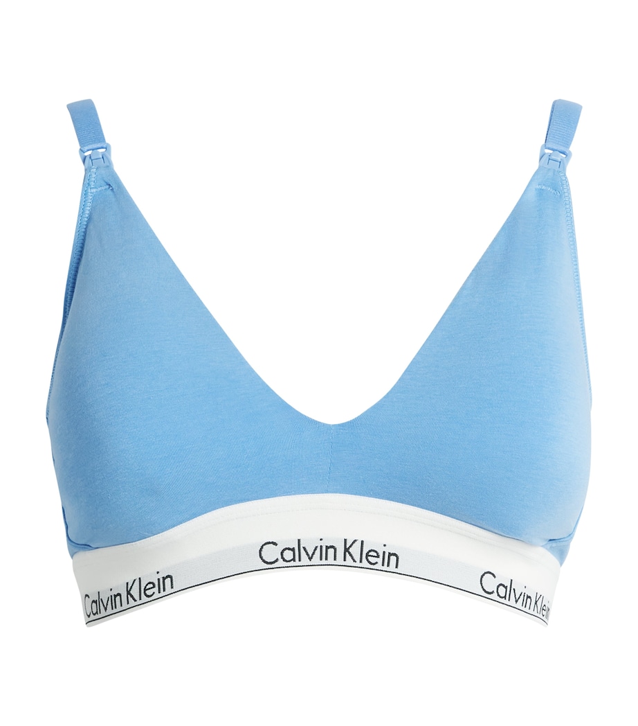 Calvin Klein Womens Cotton-Blend Maternity Icon Bralette Descent Image 1