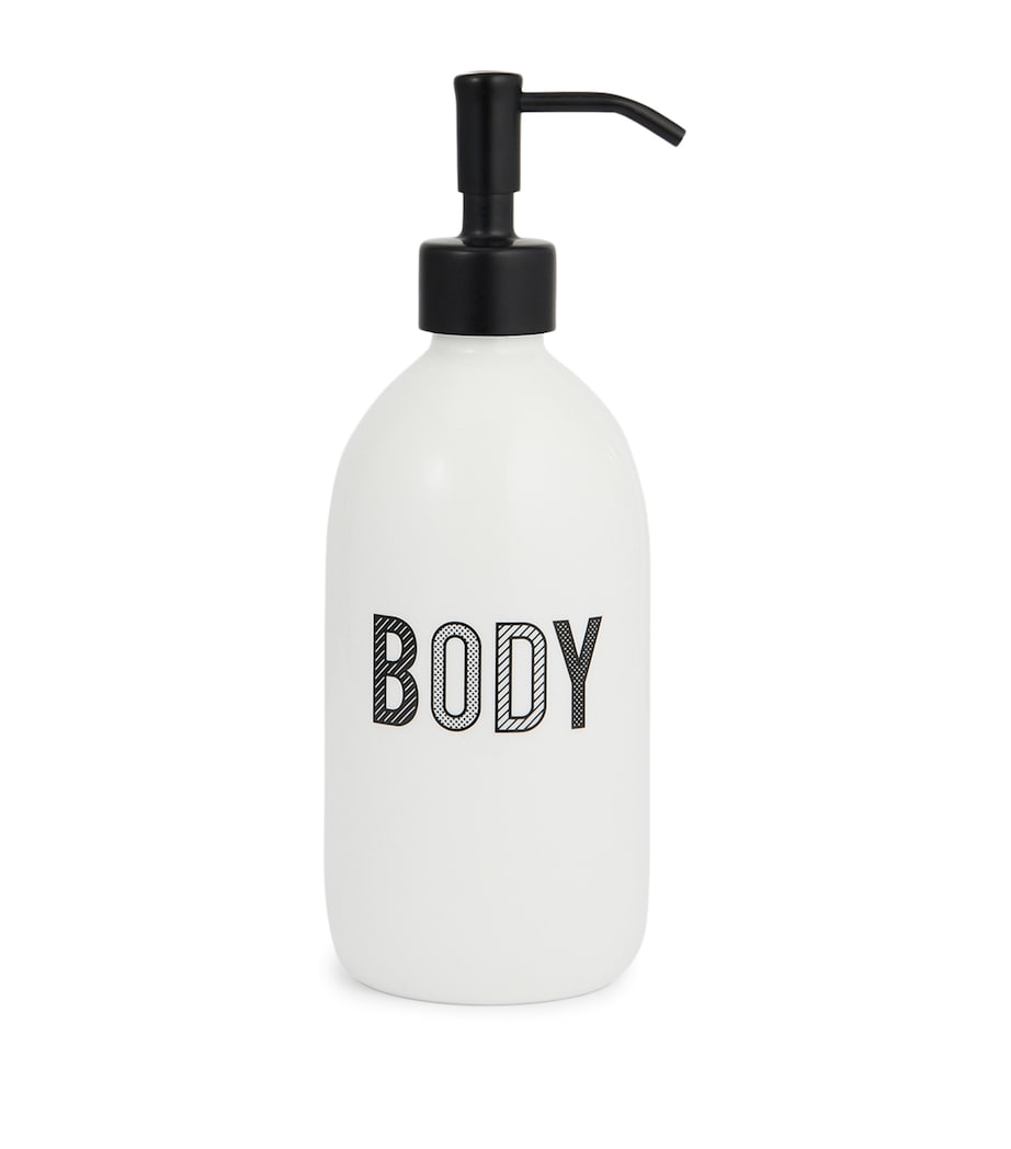 Bone China Hand and Body Wash Dispenser Set WHITE Image 5