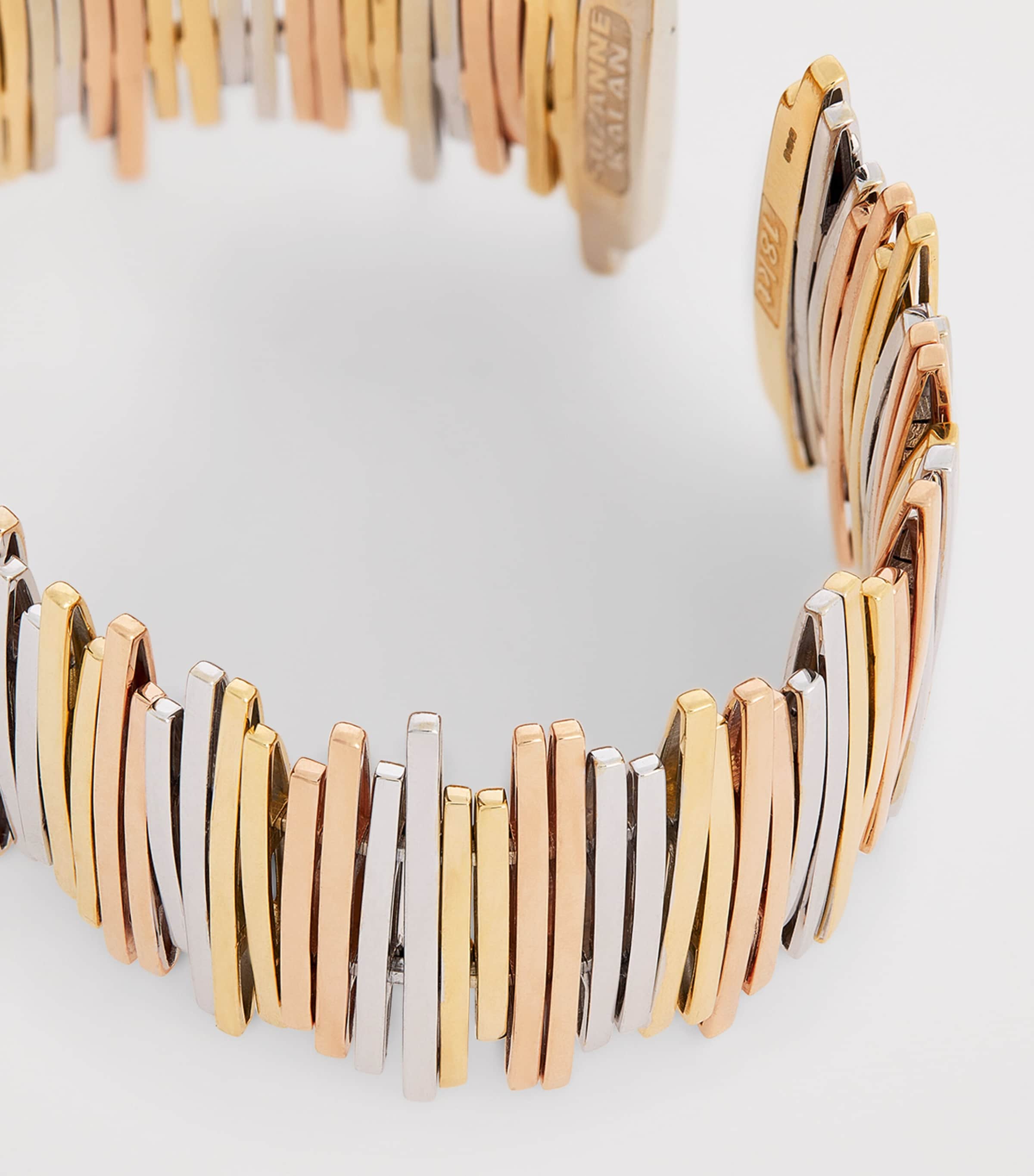 Suzanne Kalan Mixed Gold Classic Golden Jagged Wide Cuff Wyrg Image 5