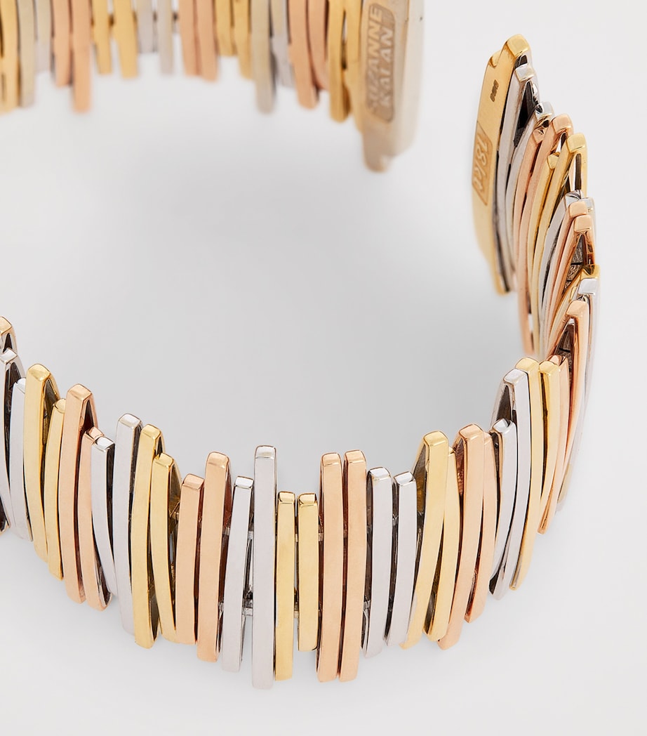 Suzanne Kalan Mixed Gold Classic Golden Jagged Wide Cuff Wyrg Image 5