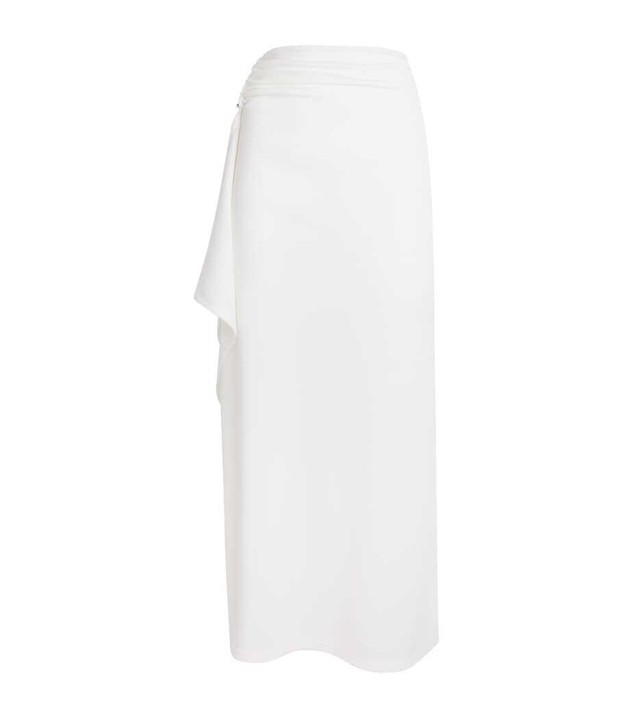 Ribbed Crystal Maxi Skirt WHITE Image 1