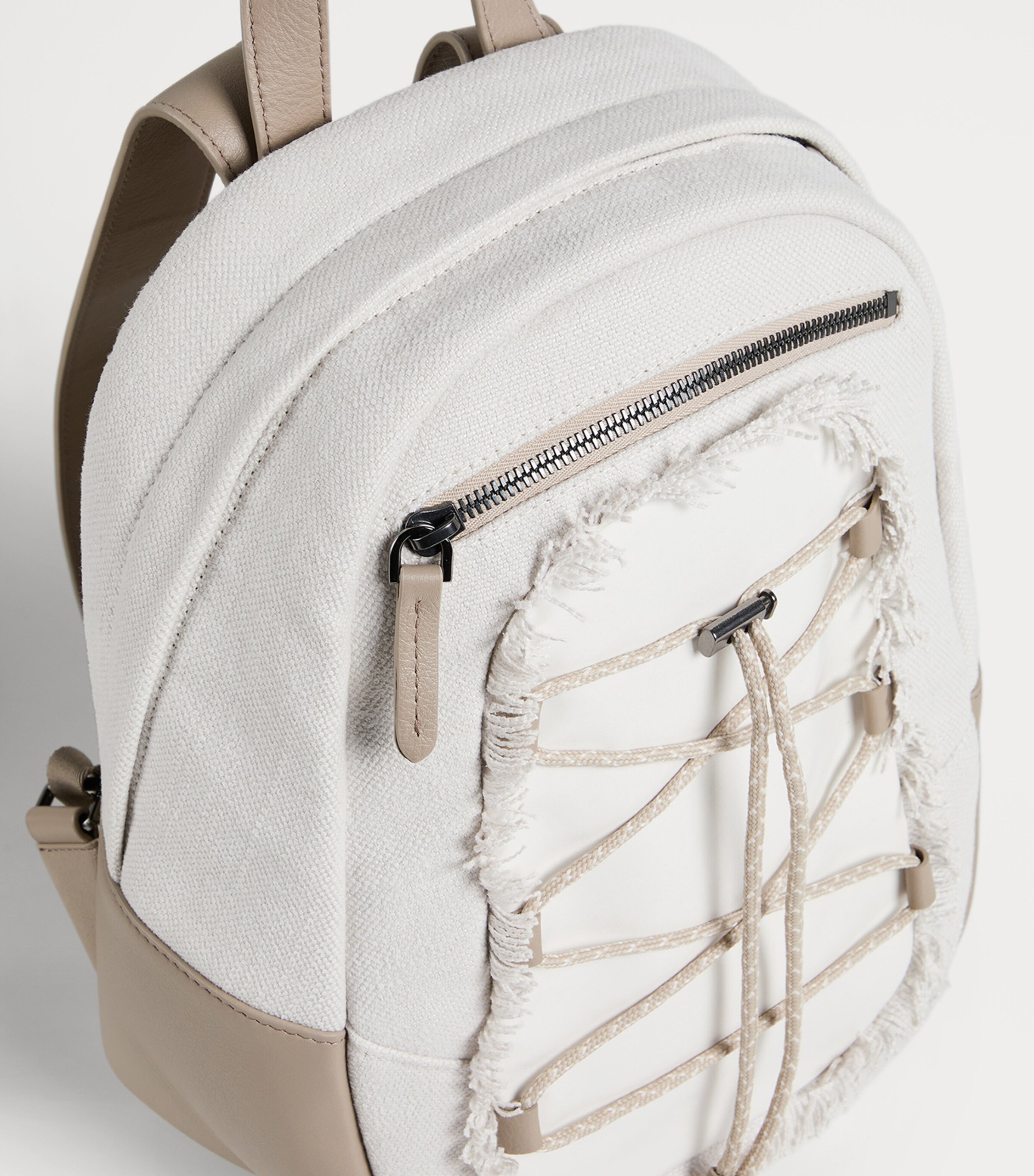 Brunello Cucinelli Kids Nylon and Lamé Leather Backpack Image 2