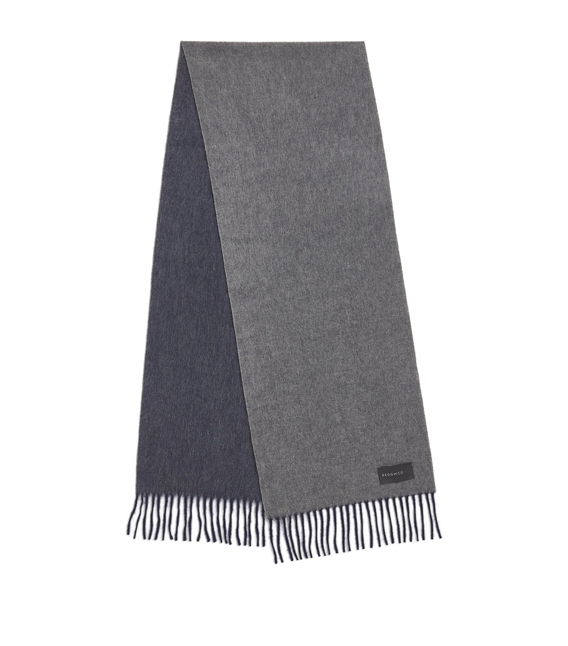 Begg X Co Cashmere Reversible Scarf In Gray