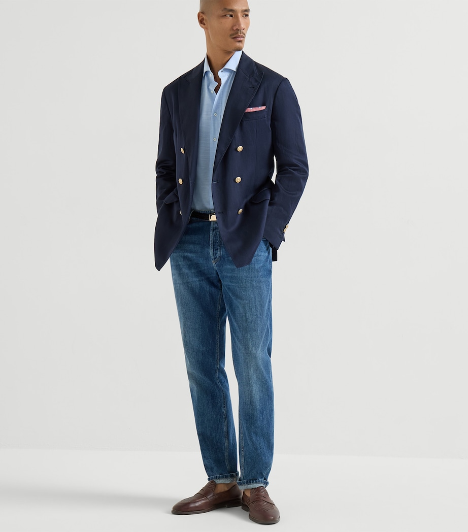 Brunello Cucinelli Mens Lightweight Straight Jeans Image 2