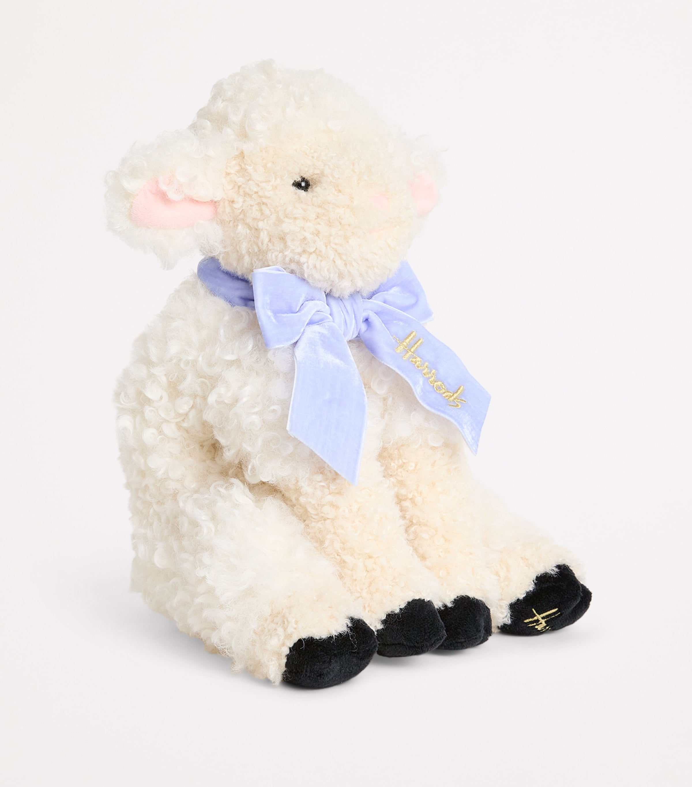 Embroidered Ribboned Lamb (29cm) IVORY Image 2