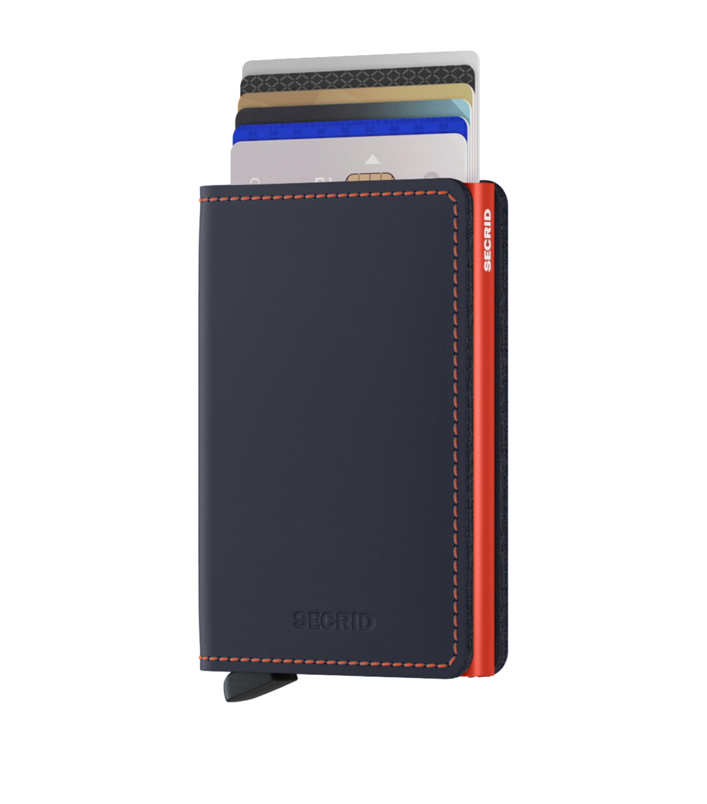Leather Slimwallet NIGHT BLUE ORANGE Image 4