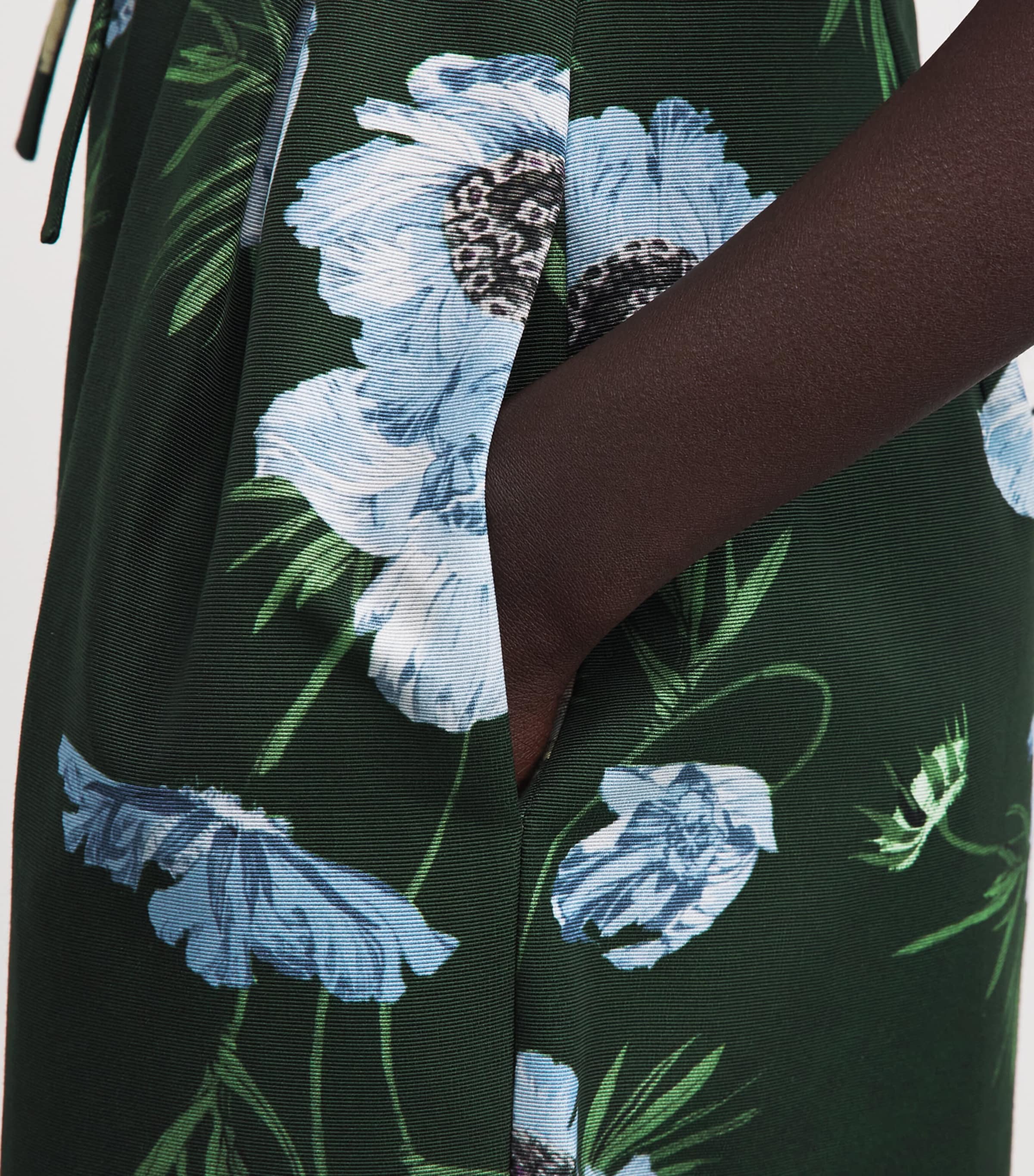 Erdem Womens Sleeveless Floral Midi Dress Blle Epq Ppy Drk Grn Image 5