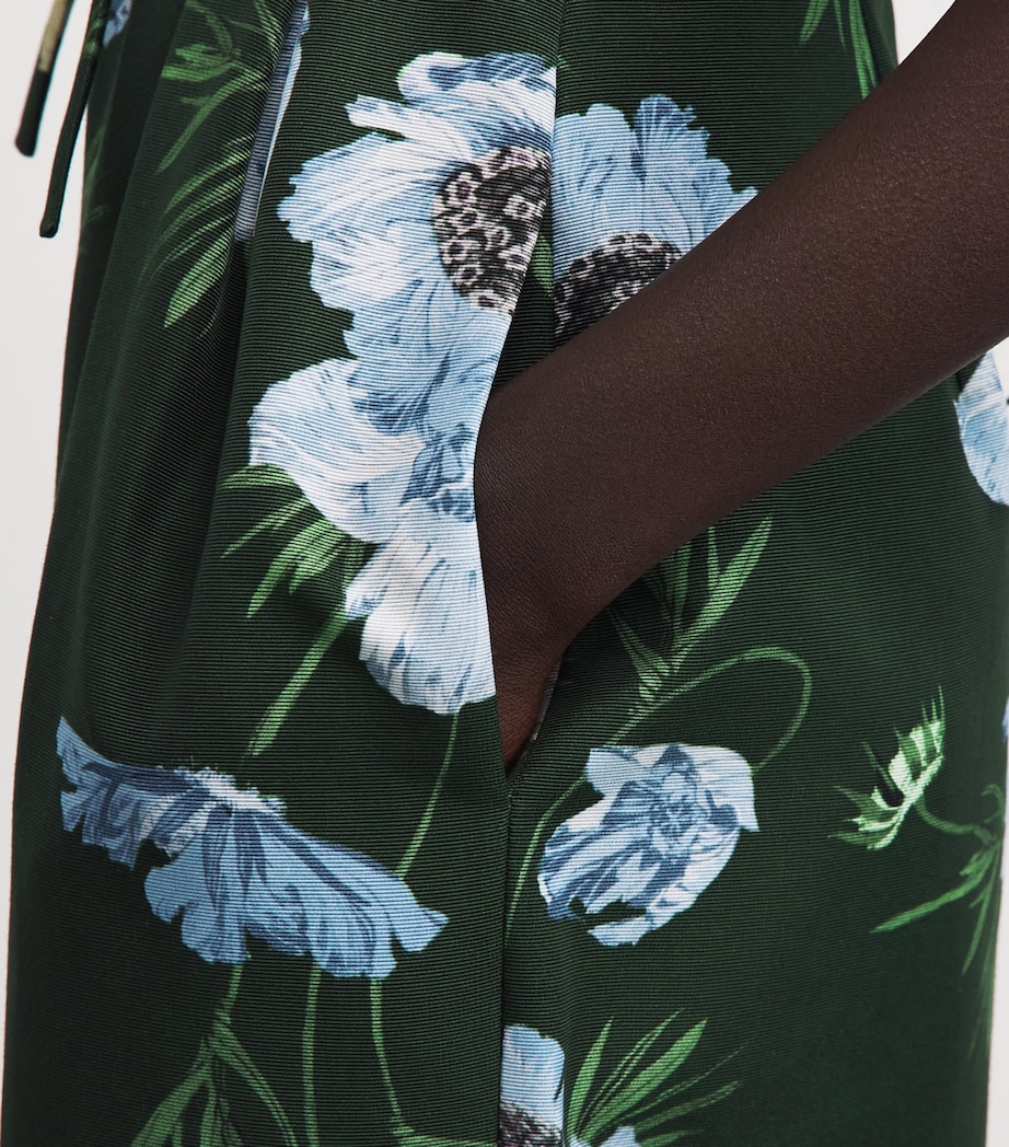 Erdem Womens Sleeveless Floral Midi Dress Blle Epq Ppy Drk Grn Image 5