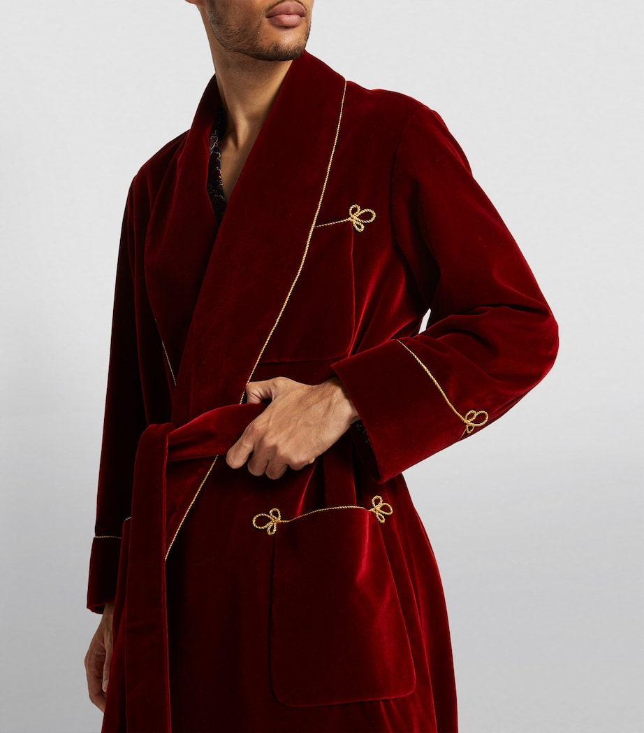 Velvet Robe BURGUNDY Image 5