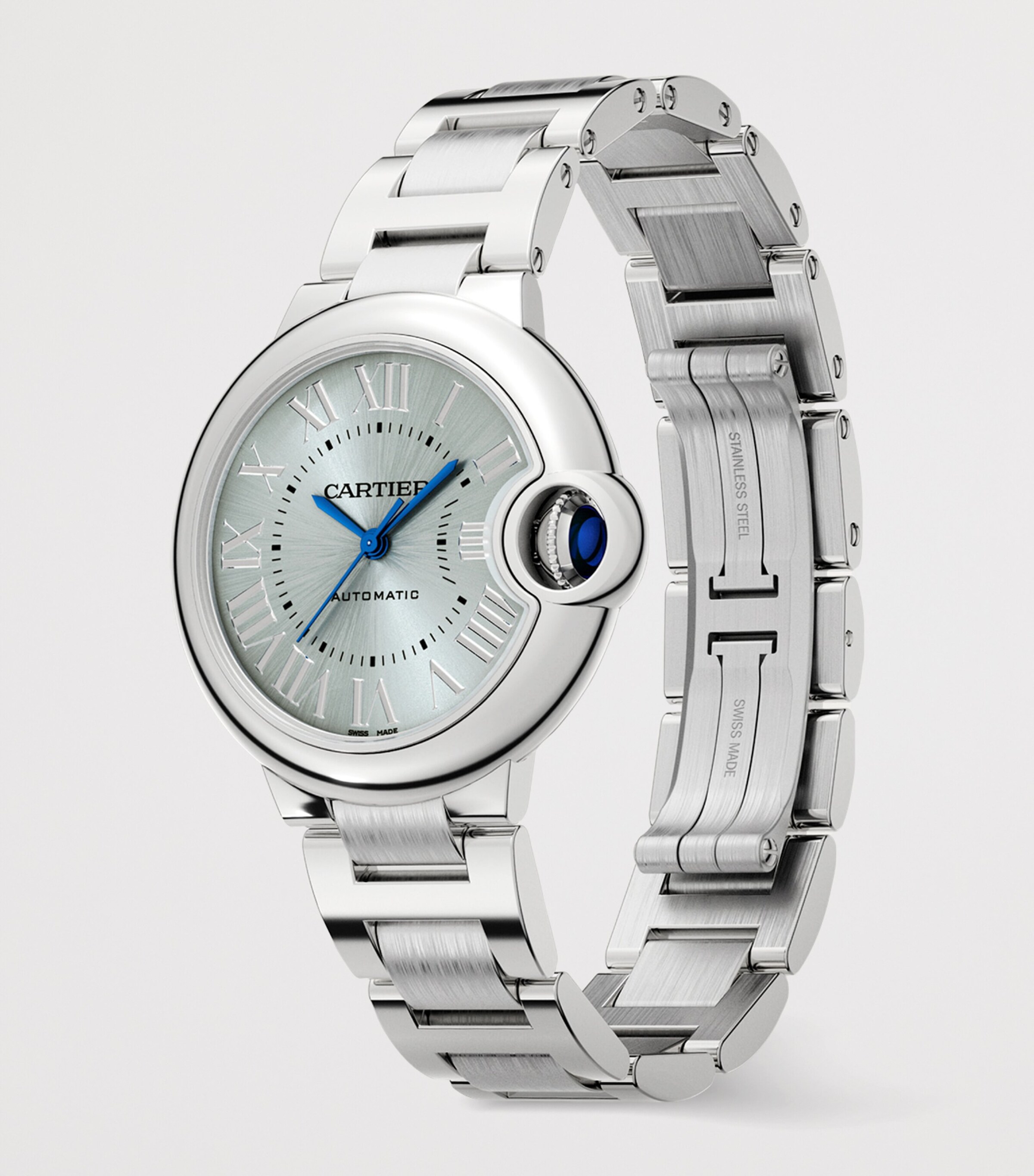 Cartier Stainless Steel Ballon Bleu de Cartier Watch 33mm Silver Image 3