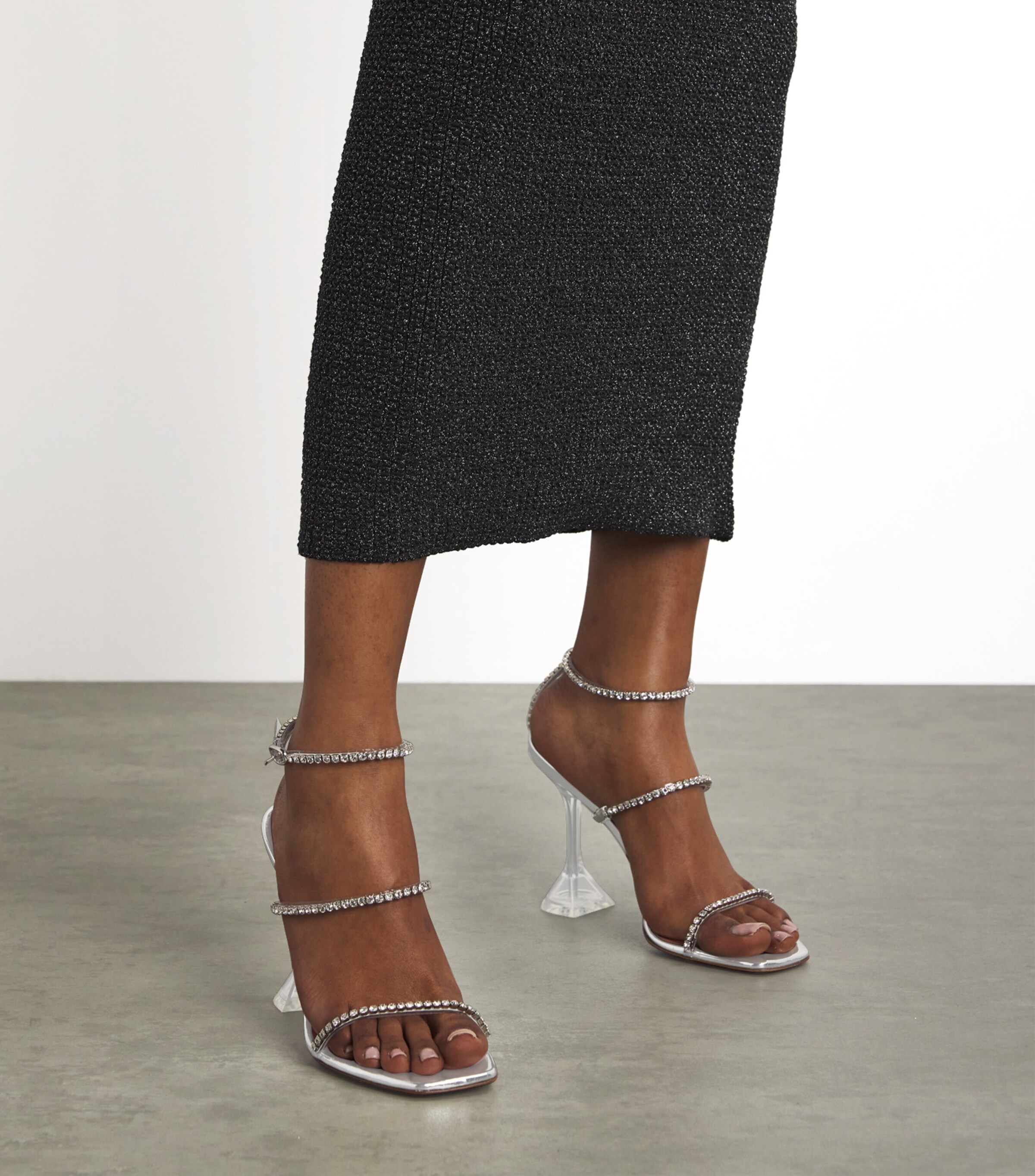 Amina Muaddi Embellished Gilda Glass Sandals 95 Other Image 2