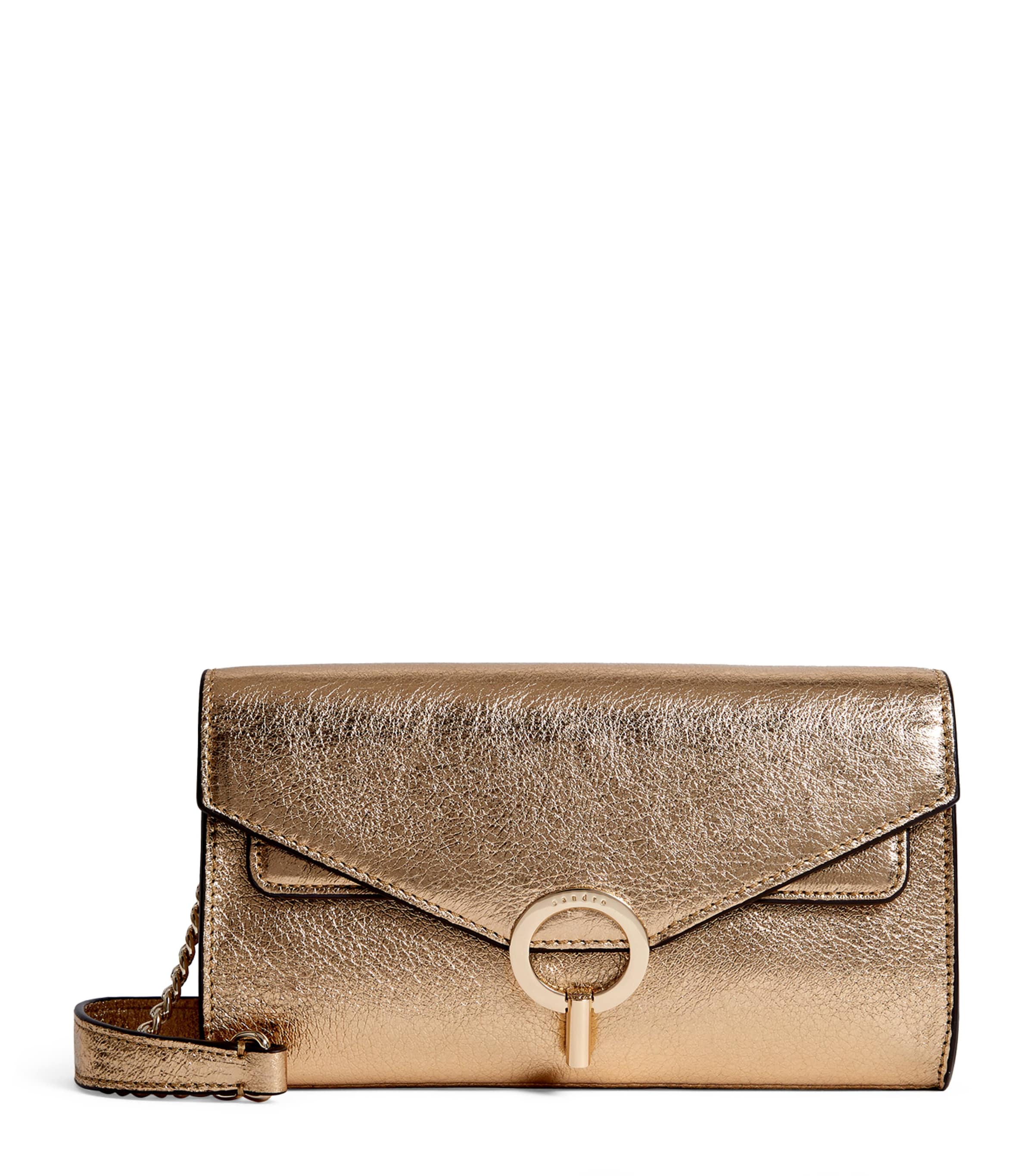 Sandro Paris Leather Yza Shoulder Bag | Women Bags | Clutch Bags | Crossbody Bags | Shoulder Bags | Designers | Sandro Paris