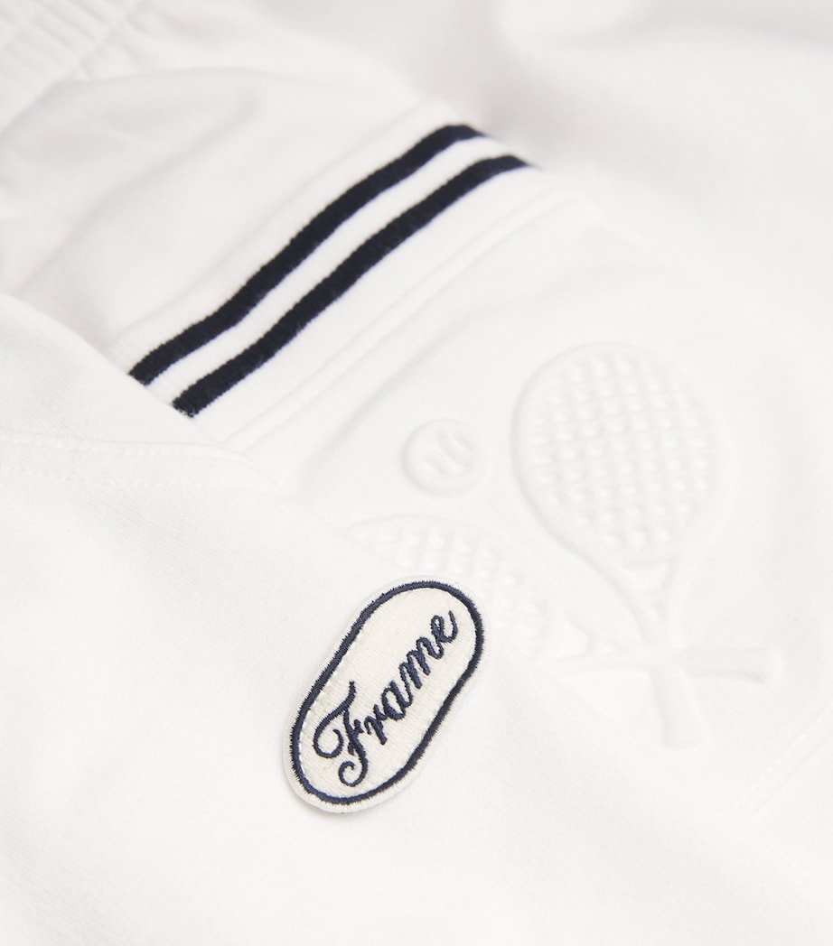 Stretch-Cotton Tennis Sweatpants WHITE Image 5