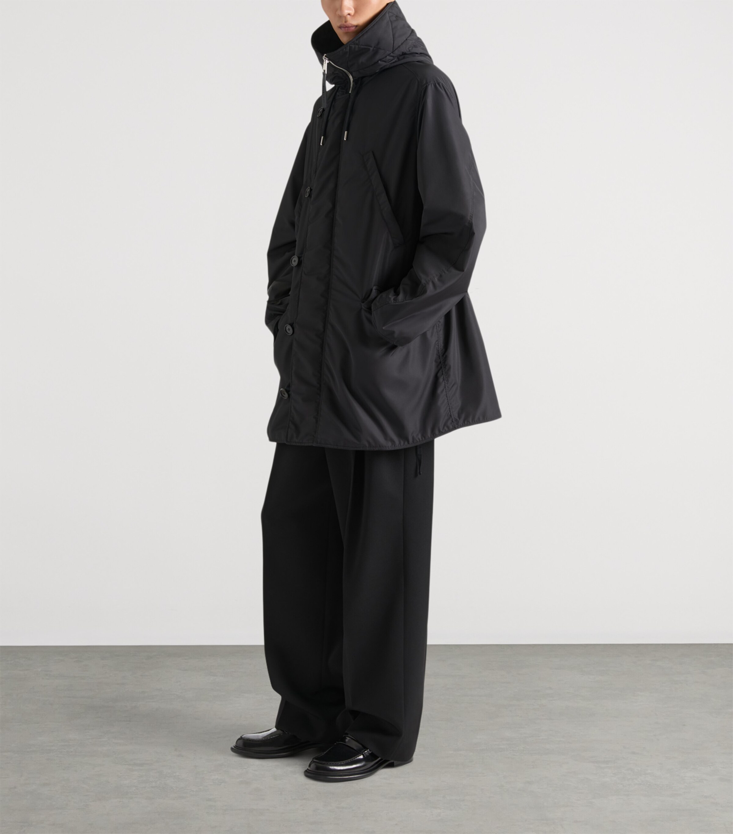 Formal Parka Coat BLACK Image 2