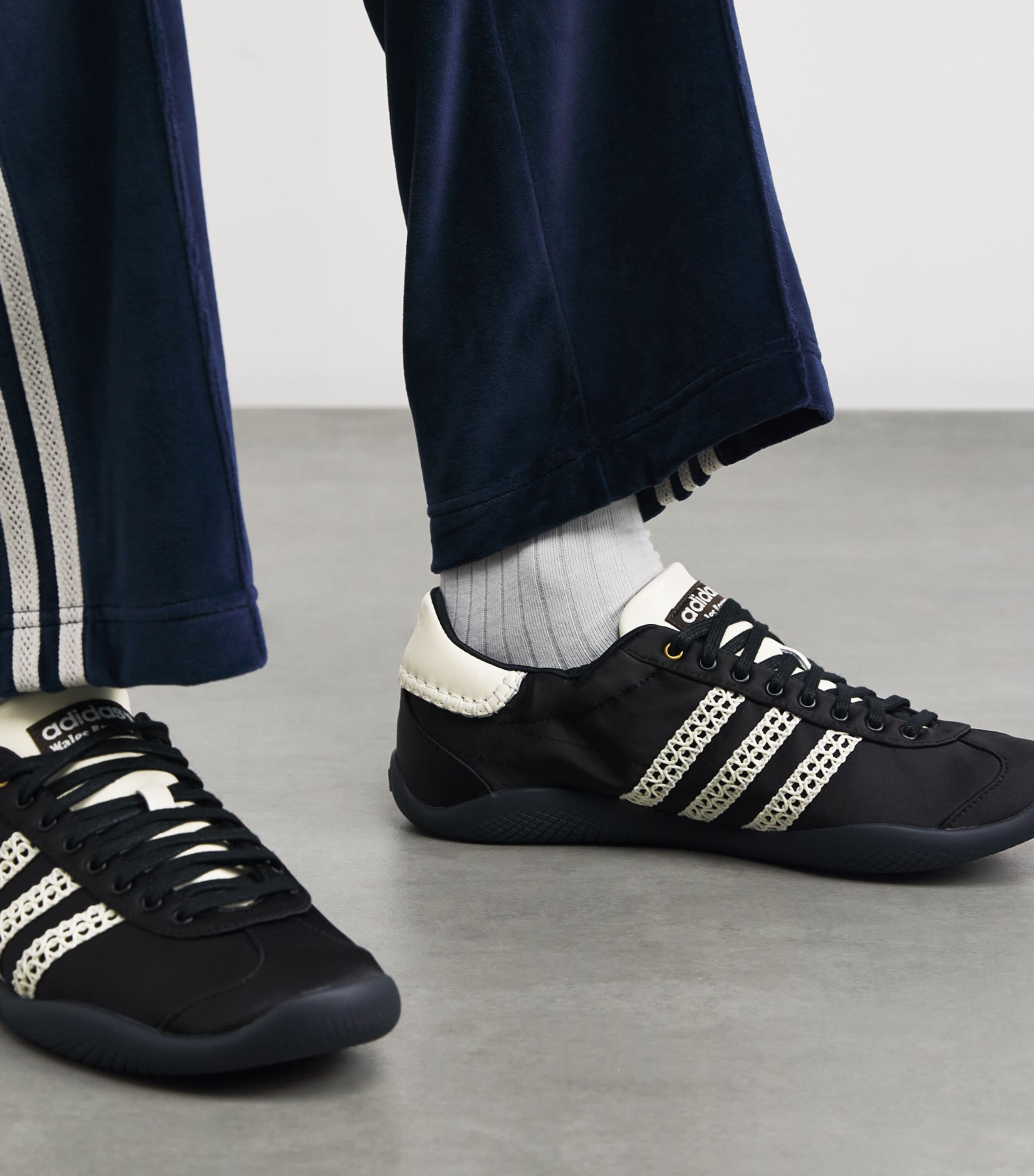 x Wales Bonner Satin Karintha Sneakers BLACK Image 2