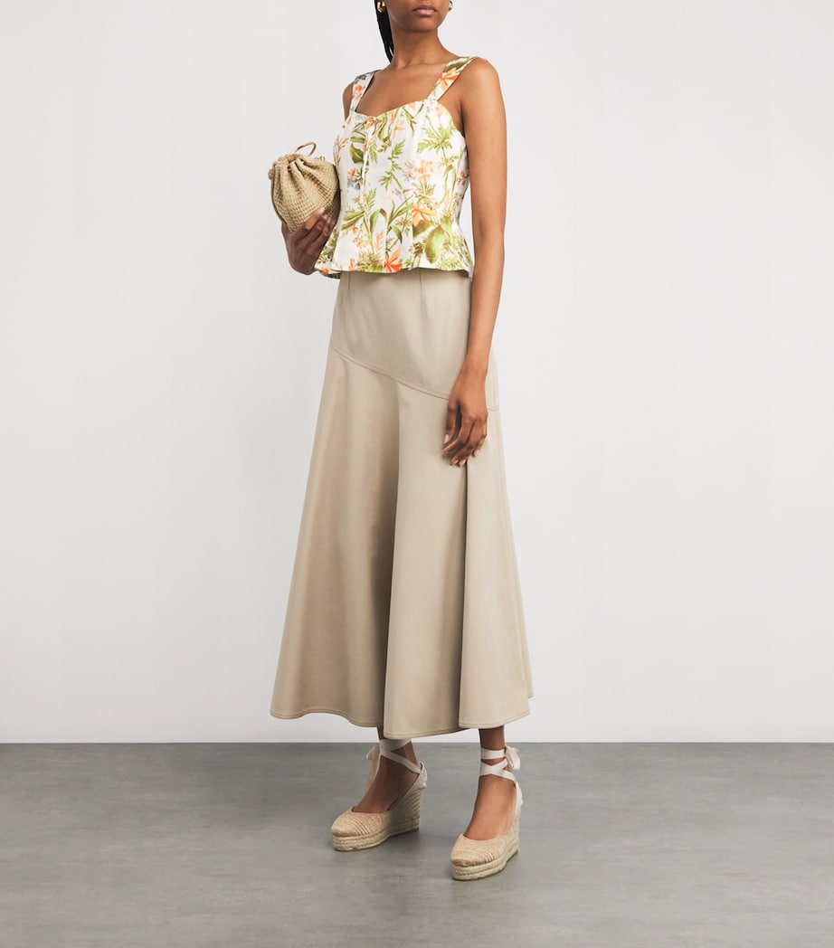 Floral Print Coralee Top OYSTER WHITE MULTI Image 2