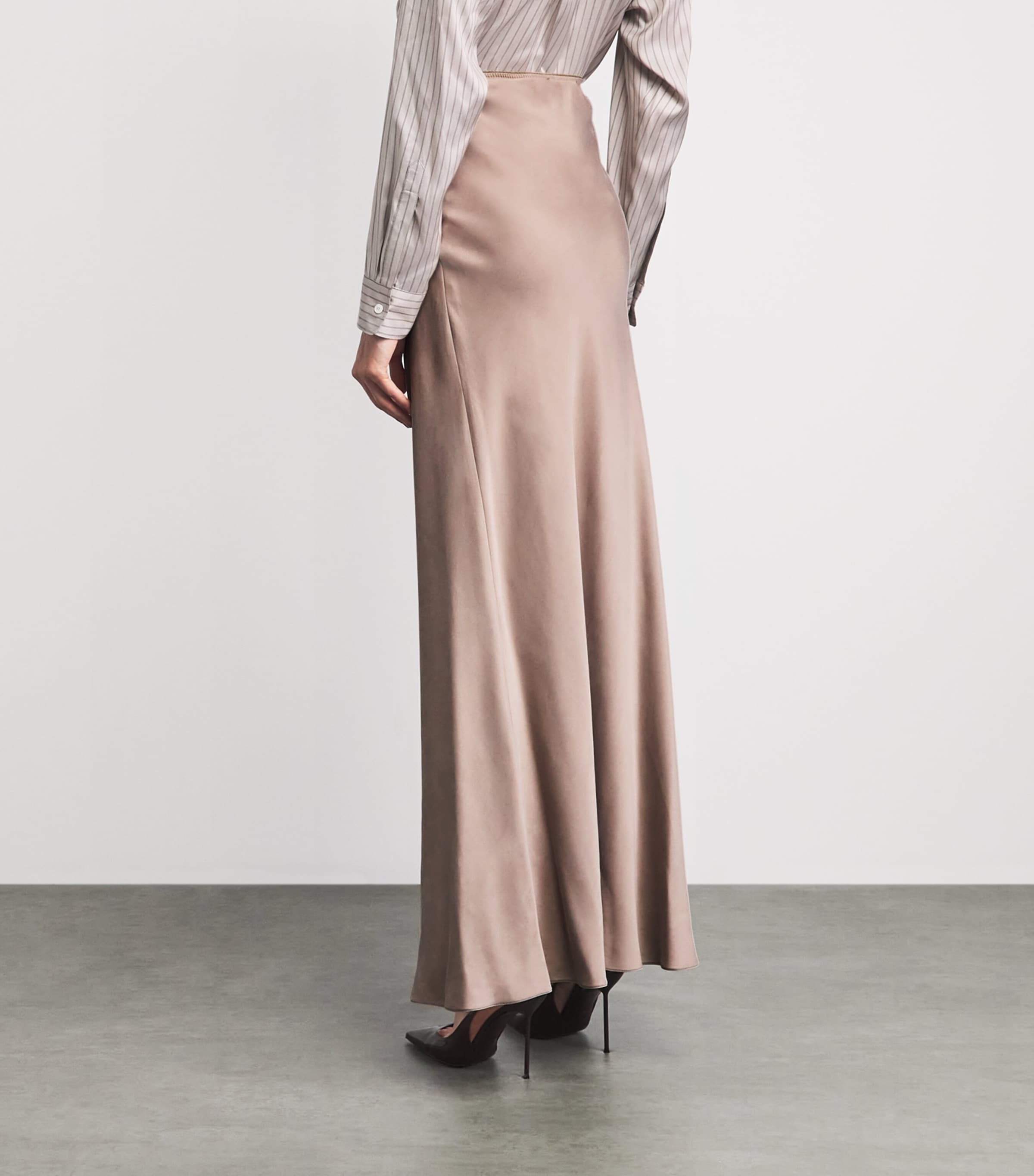 Fabiana Filippi Womens Draped Maxi Skirt Moka Meringa Image 5