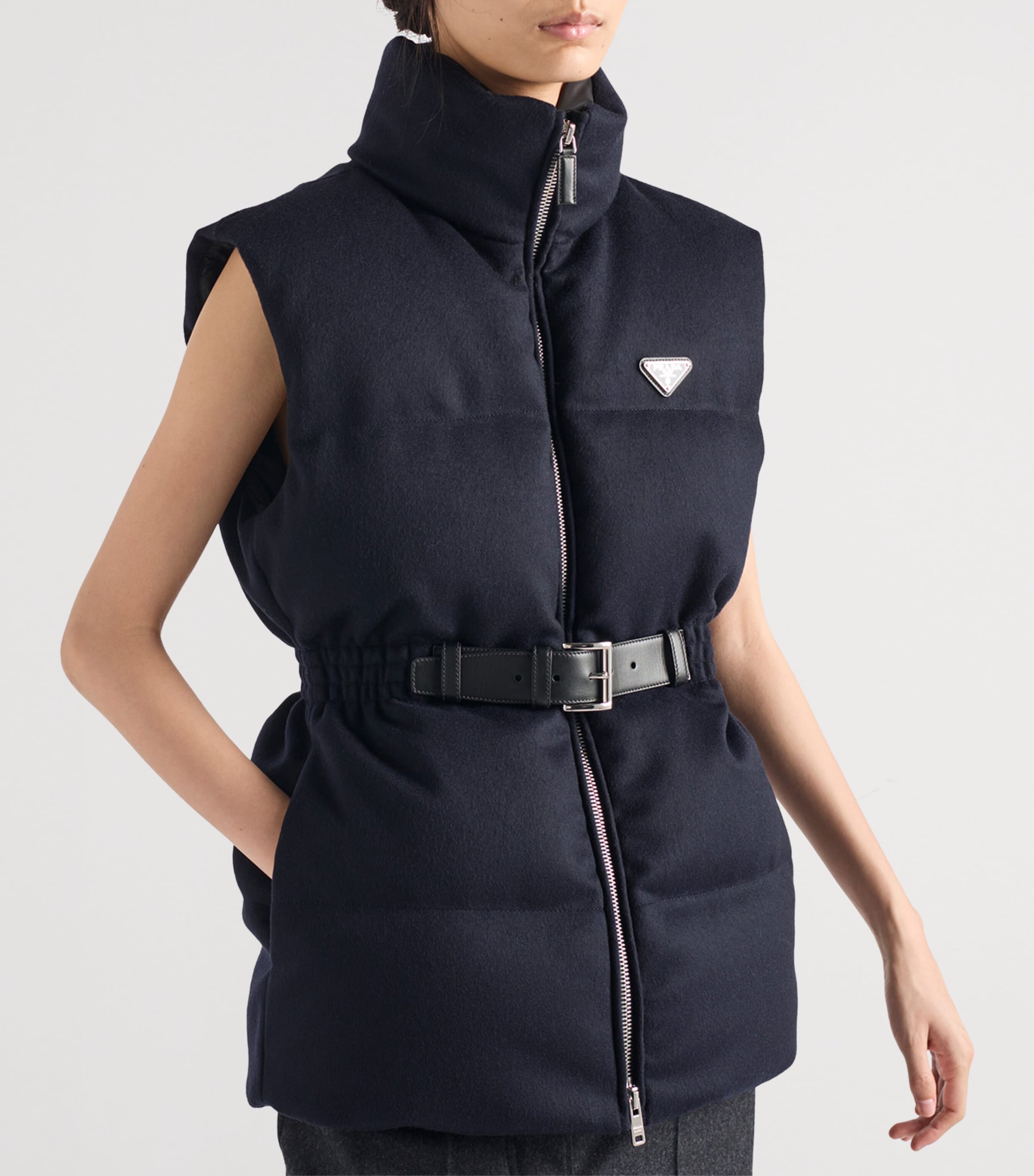 Wool Loden Down Gilet F0008 Image 3