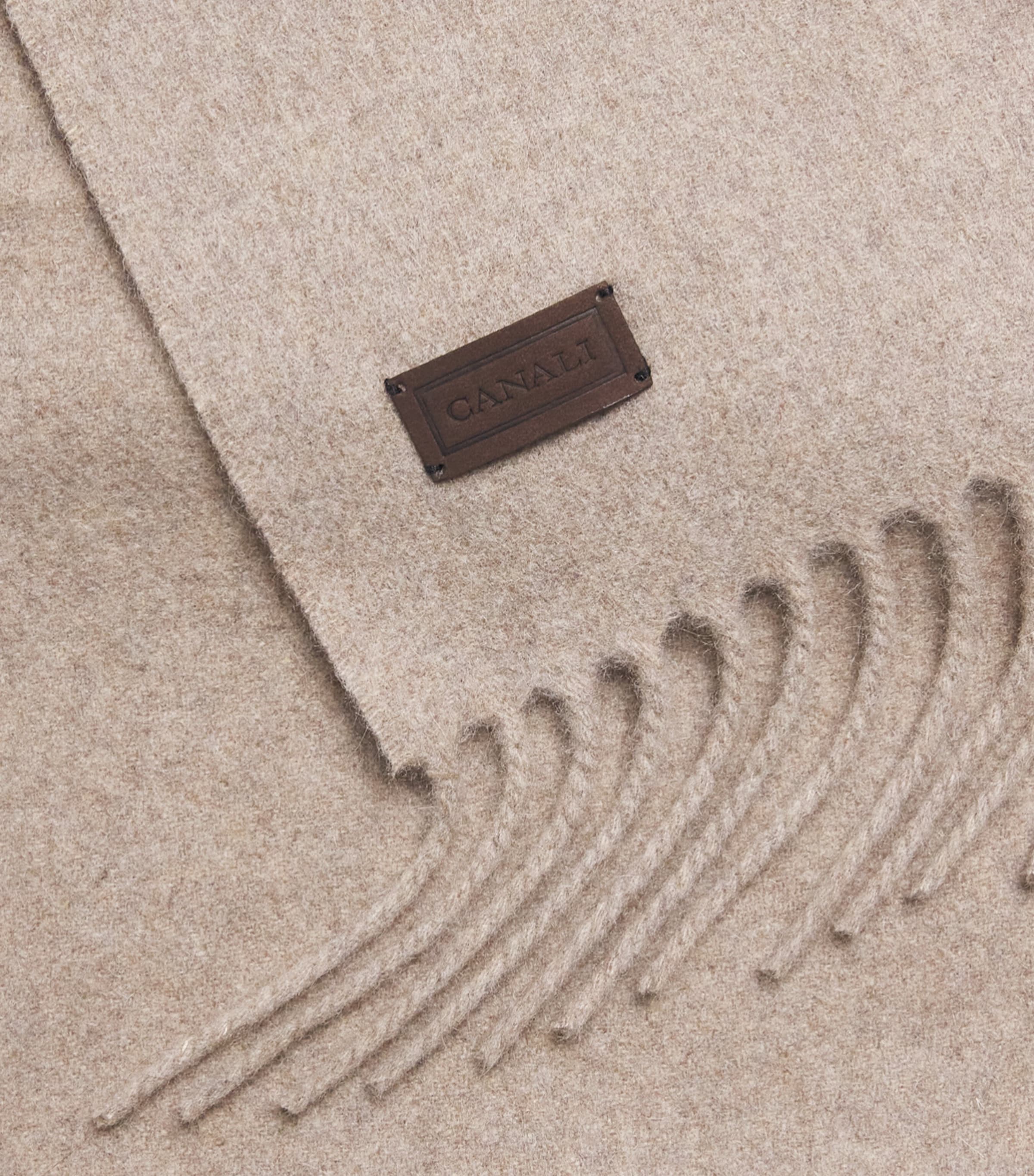 Canali Wool Fringe Scarf Image 4