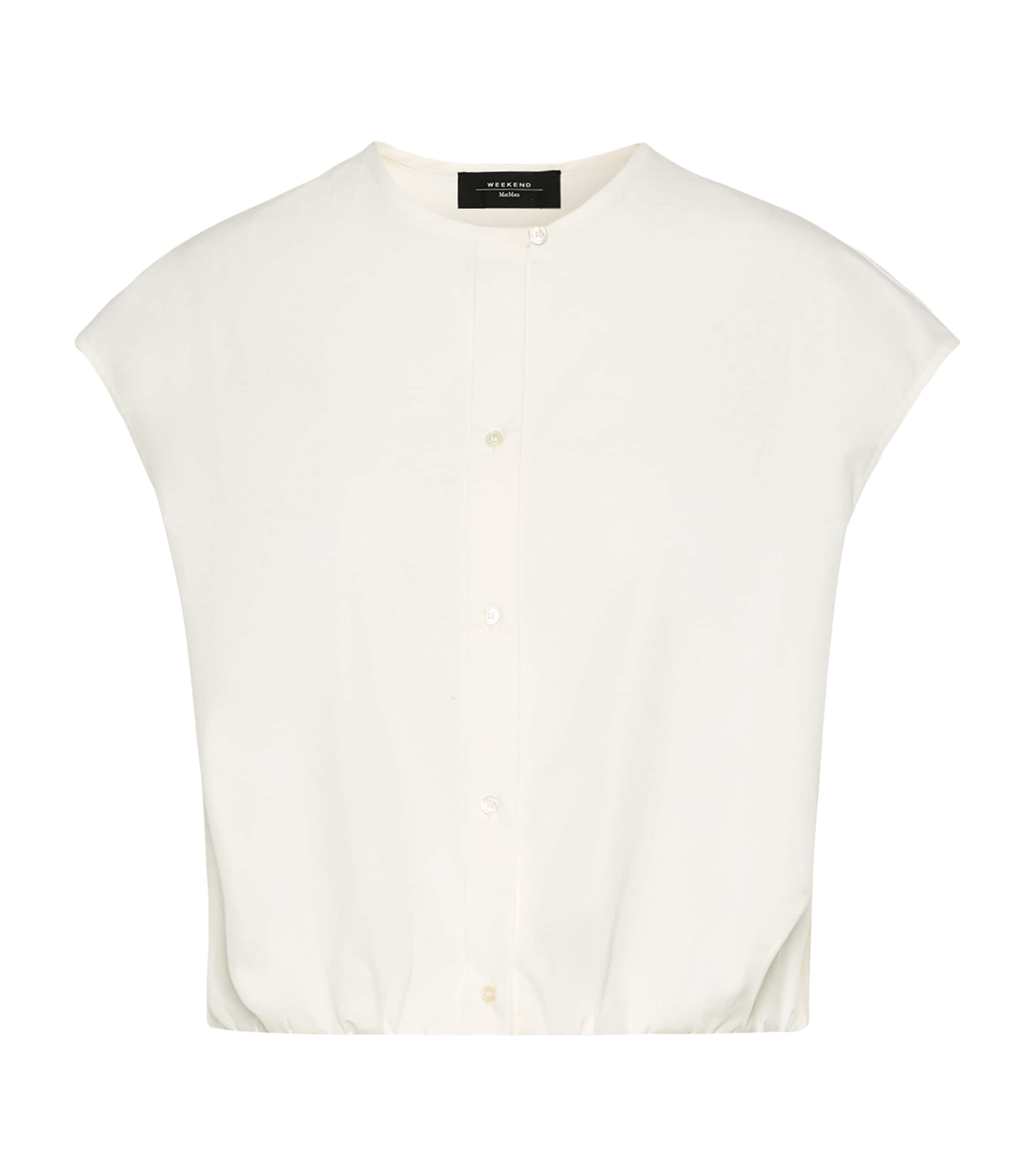 Weekend Max Mara Womens Collarless Shirt White Image 1