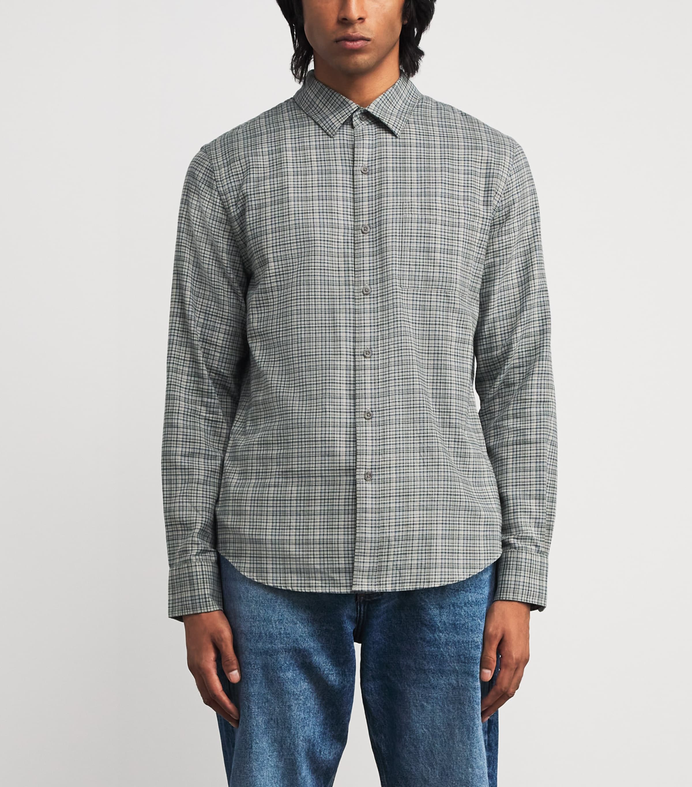 Vince Mens Cotton Check Shirt Psc Combo Image 3