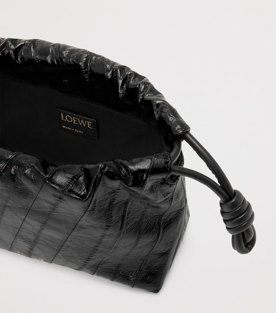 Mini Eel Leather Flamenco Purse BLACK Image 9