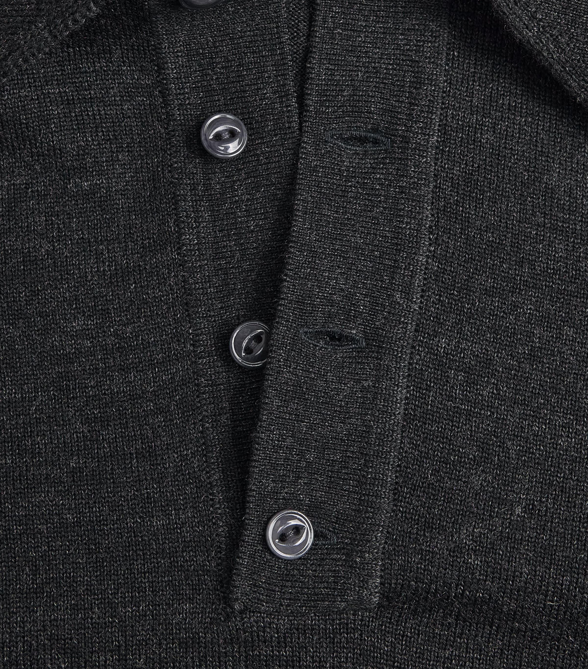 Lemaire Black Merino Wool Long-Sleeve Polo Shirt | Harrods ZA