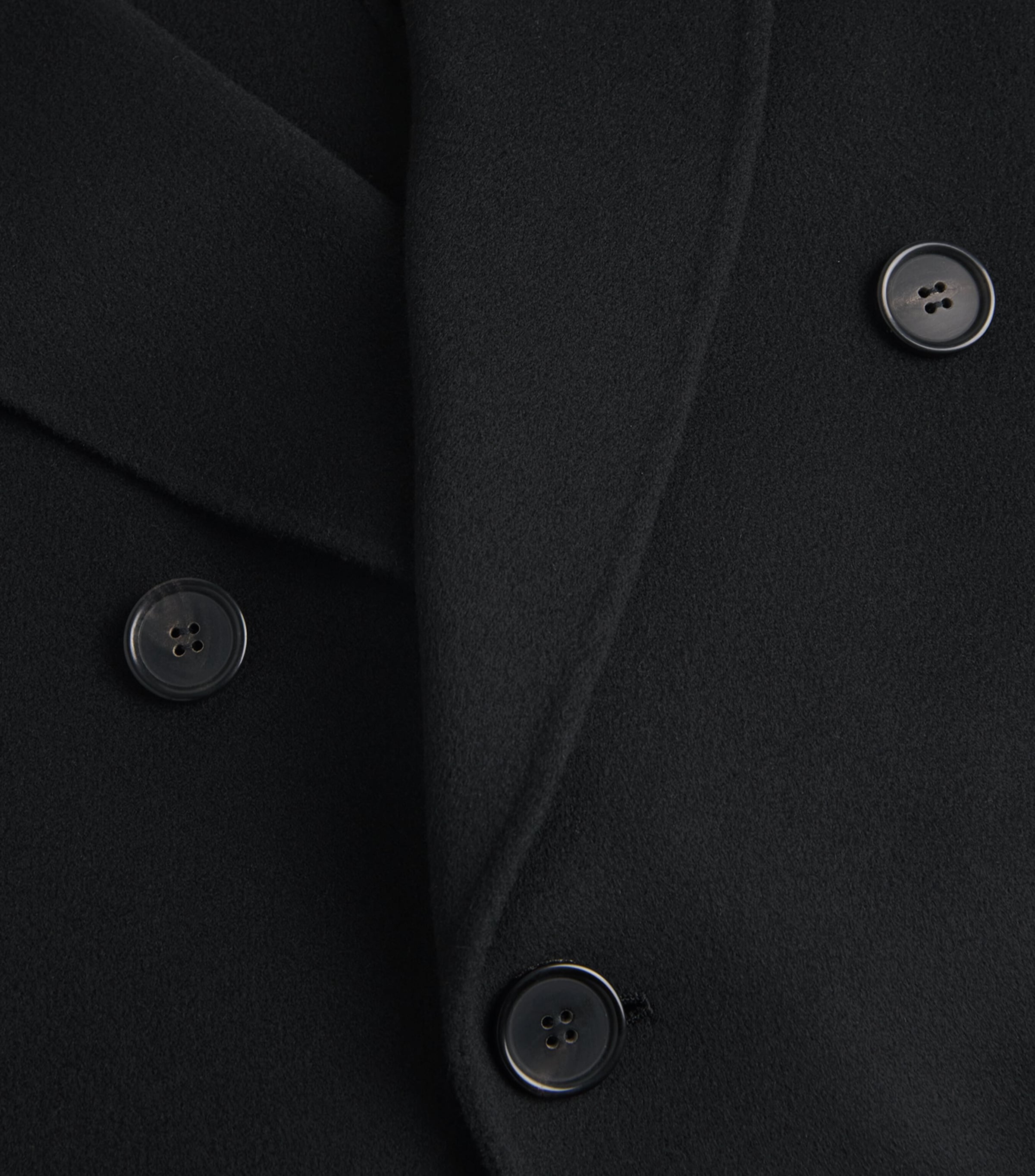 Wool Double-Breasted Jacket BLACK Image 5