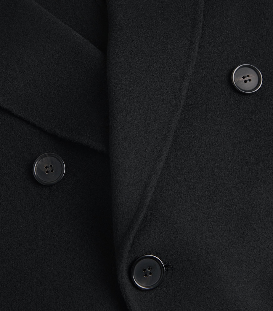 Wool Double-Breasted Jacket BLACK Image 5