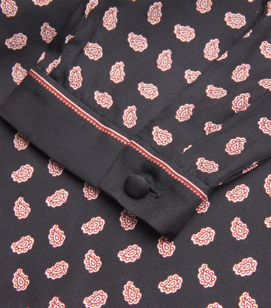 Silk-Blend Juliana Blouse NOIR CRDINL FOULARD Image 5