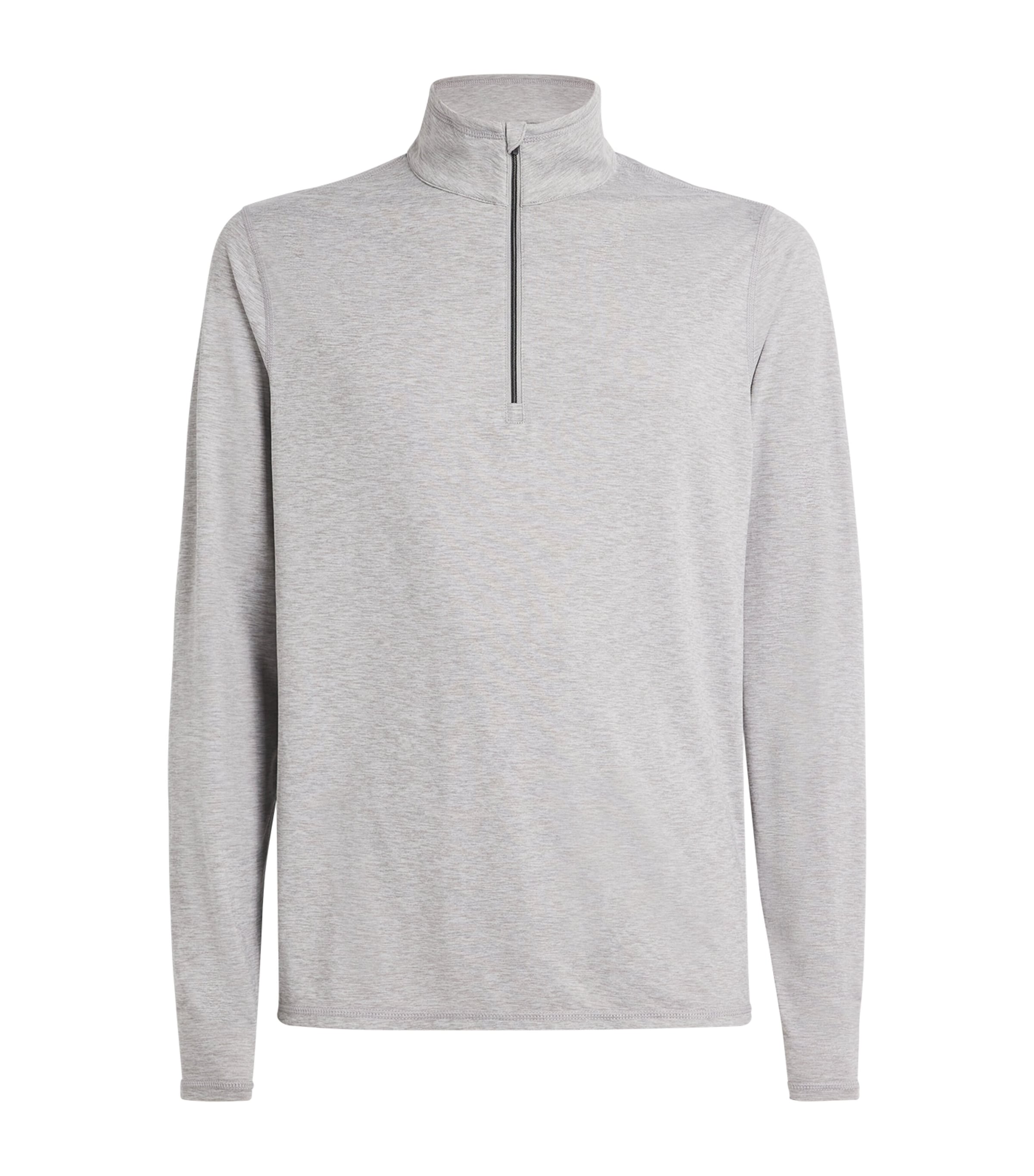 Shop Vuori Ease Performance 2.0 Half-zip Sweatshirt In Grey