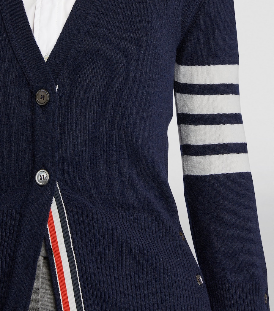 Cashmere 4-Bar Cardigan NAVY Image 6