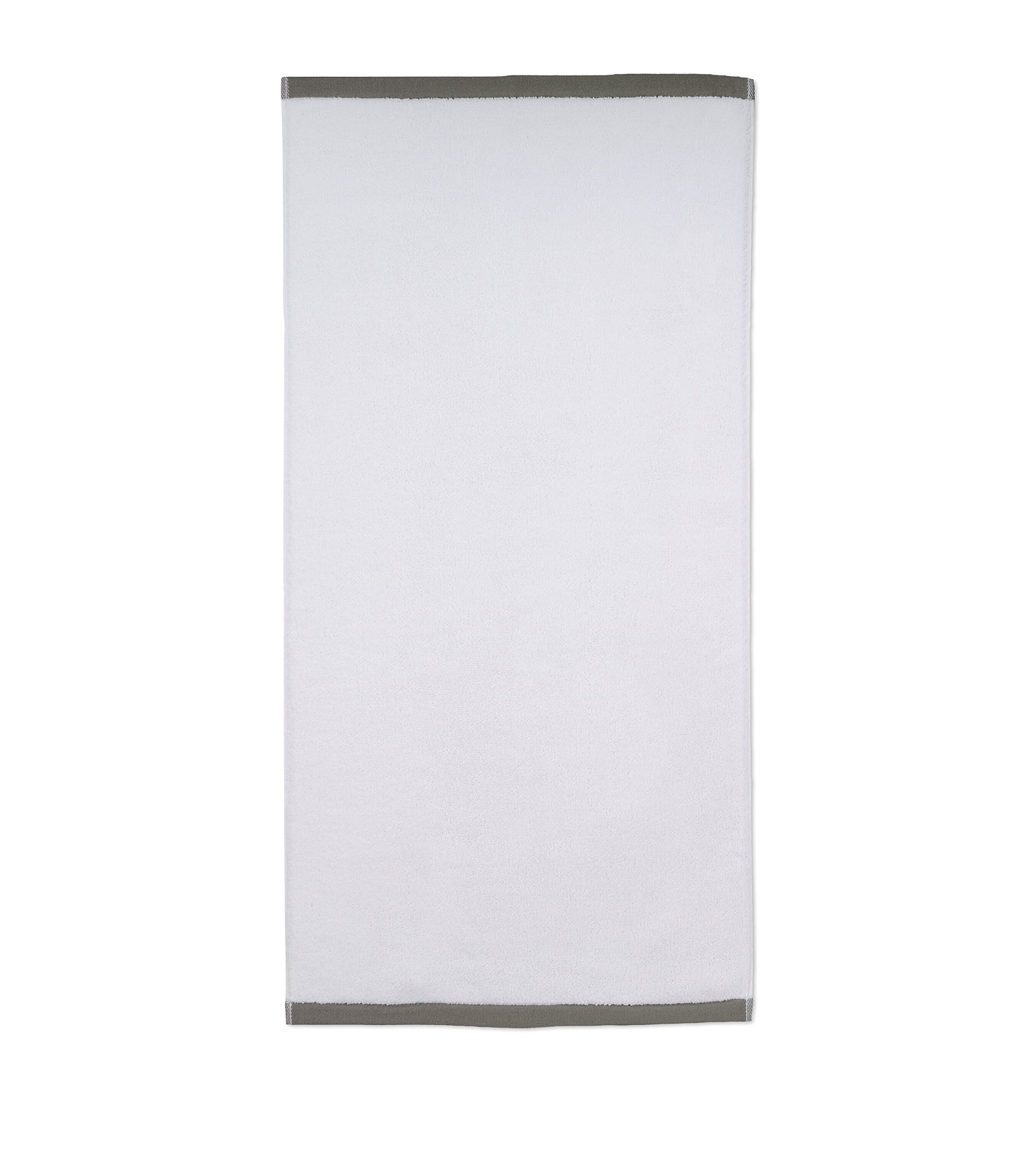 Organic Cotton Vesta Bath Sheet (100cm x 180cm) WHITE/DARK GREY Image 2