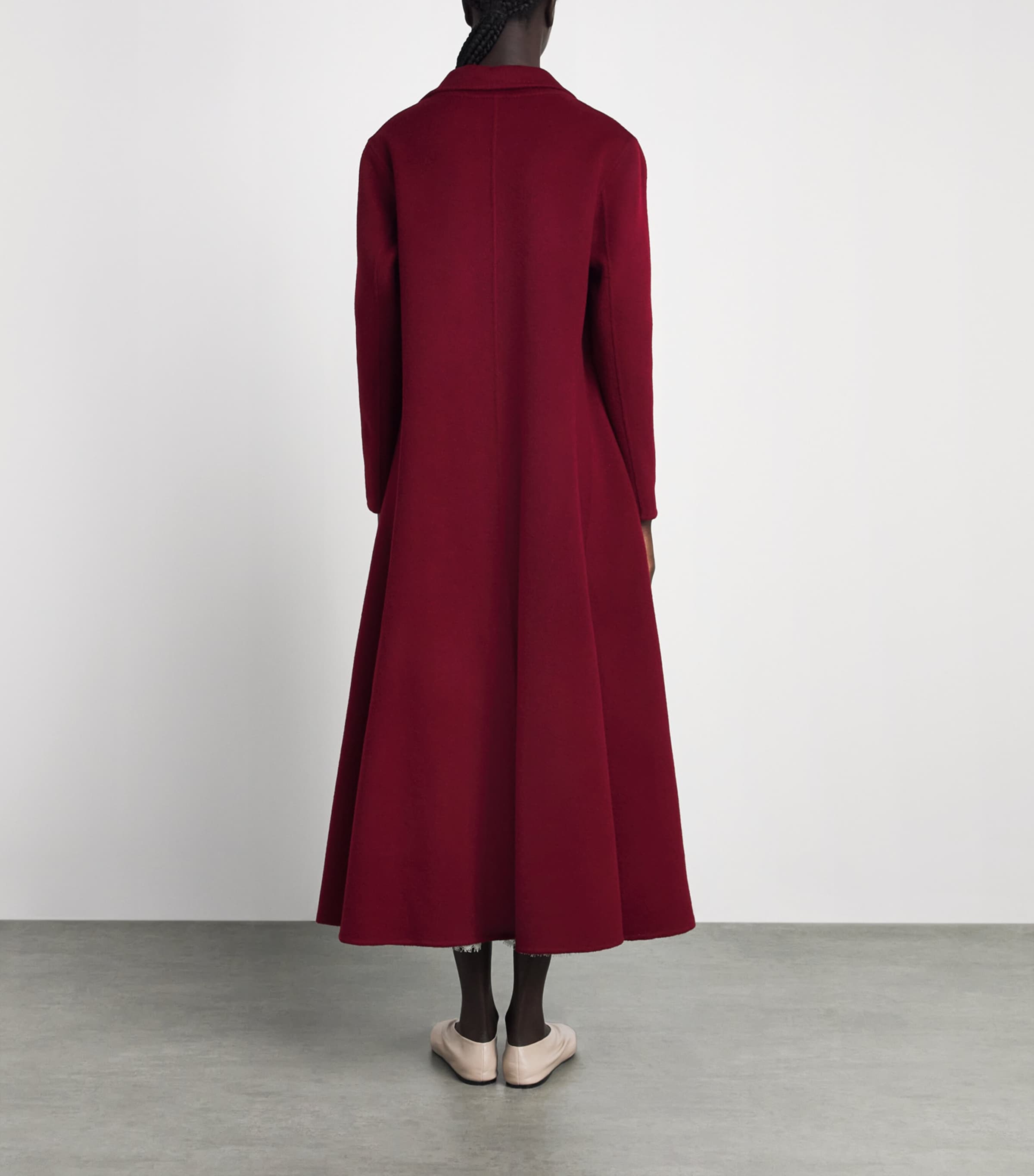 Wolk Morais Womens Cashmere L'Opera Long Coat Ruby Image 4