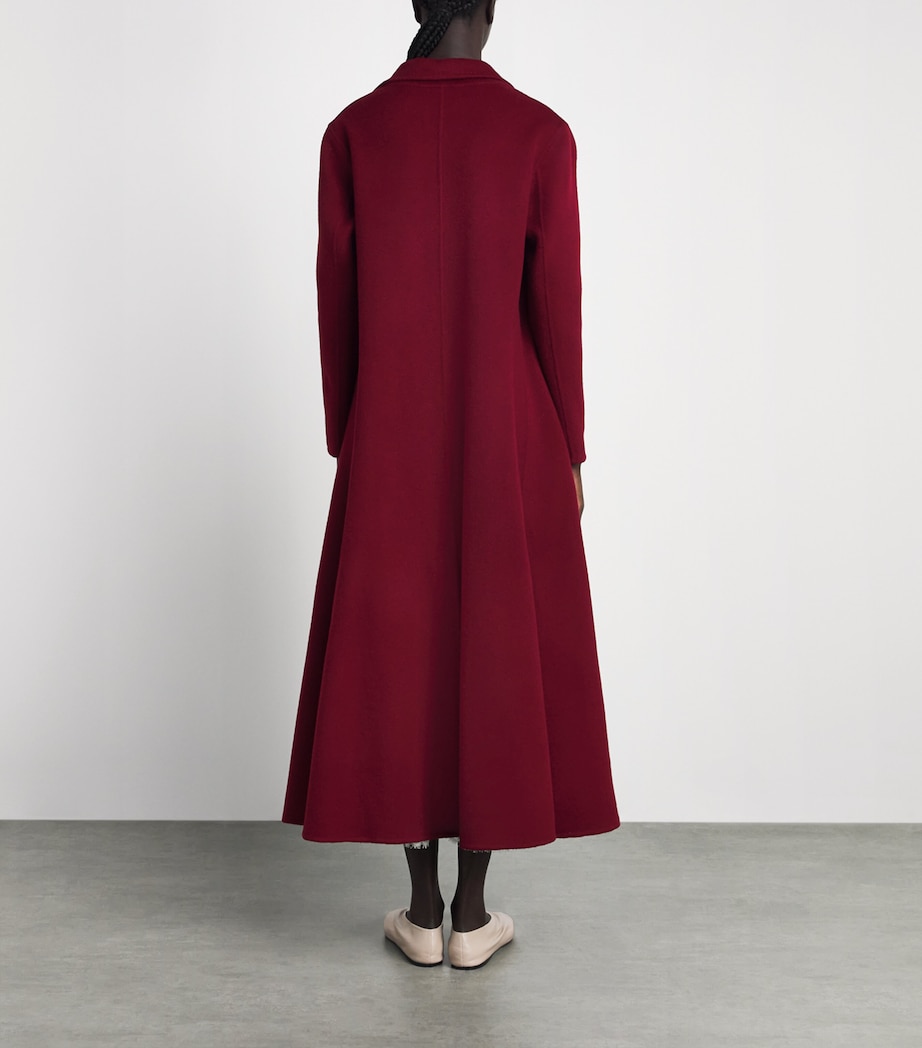 Wolk Morais Womens Cashmere L'Opera Long Coat Ruby Image 4