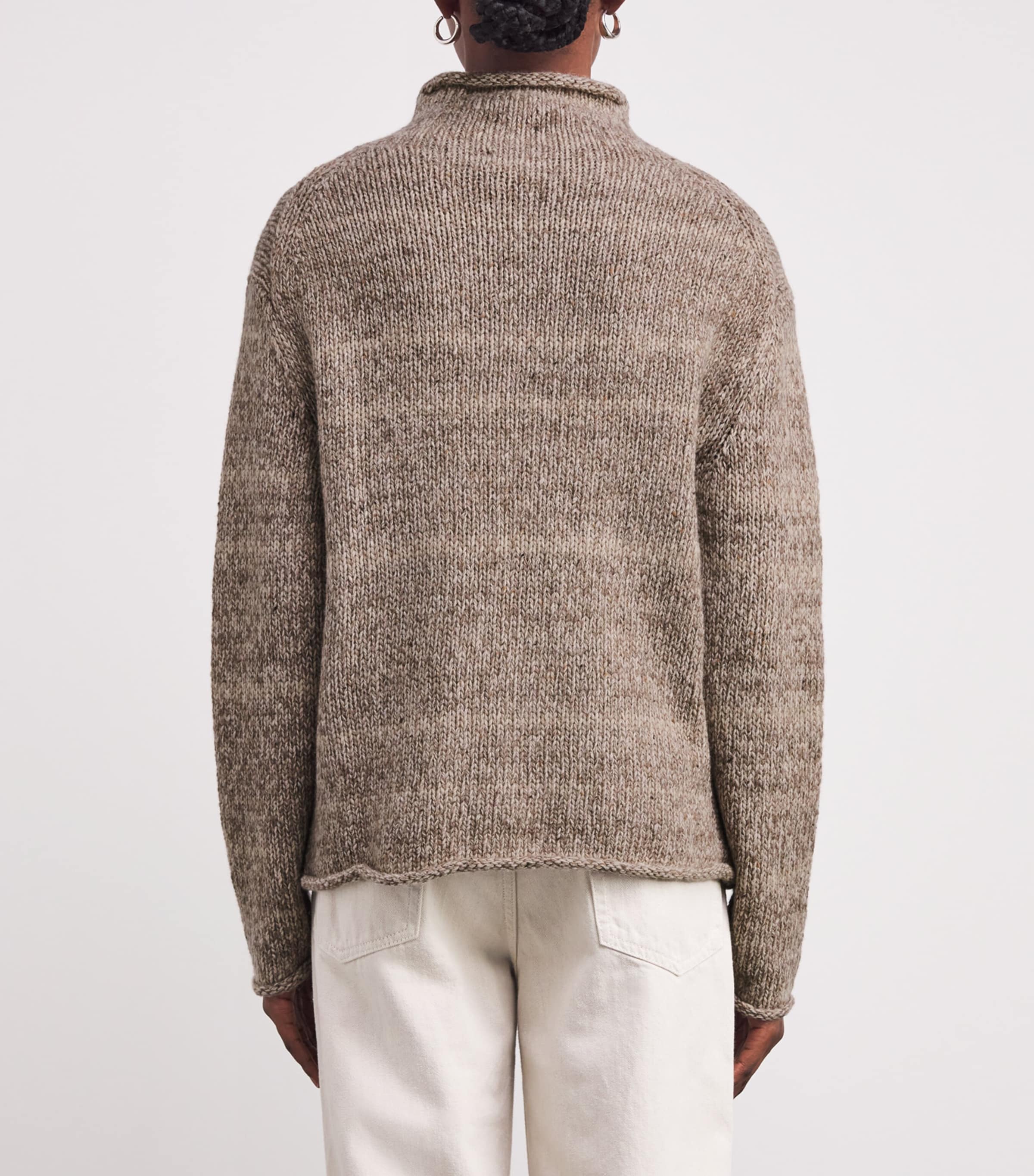Wool-Blend Flag Rollneck Sweater NATURAL MULTI Image 4