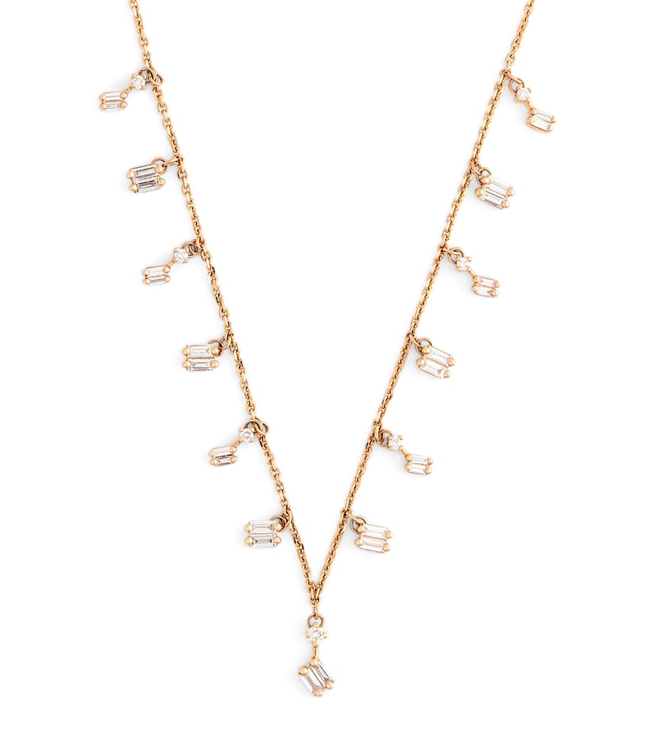 Rose Gold and Diamond Classic Fireworks Cascade Necklace 18K RG/WD Image 1