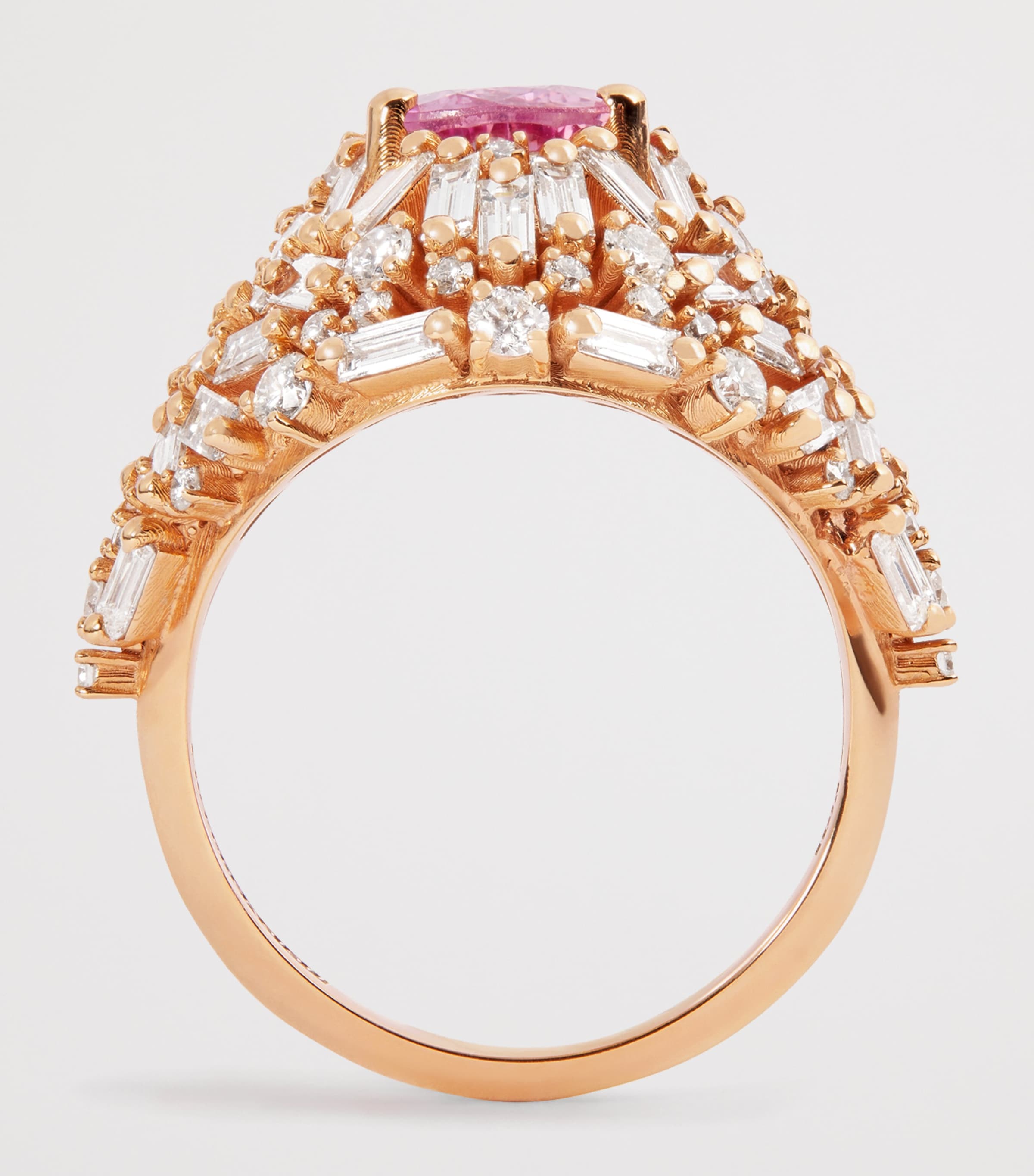 Suzanne Kalan Rose Gold, Diamond and Pink Sapphire One Of A Kind Ring Rg/p Image 4