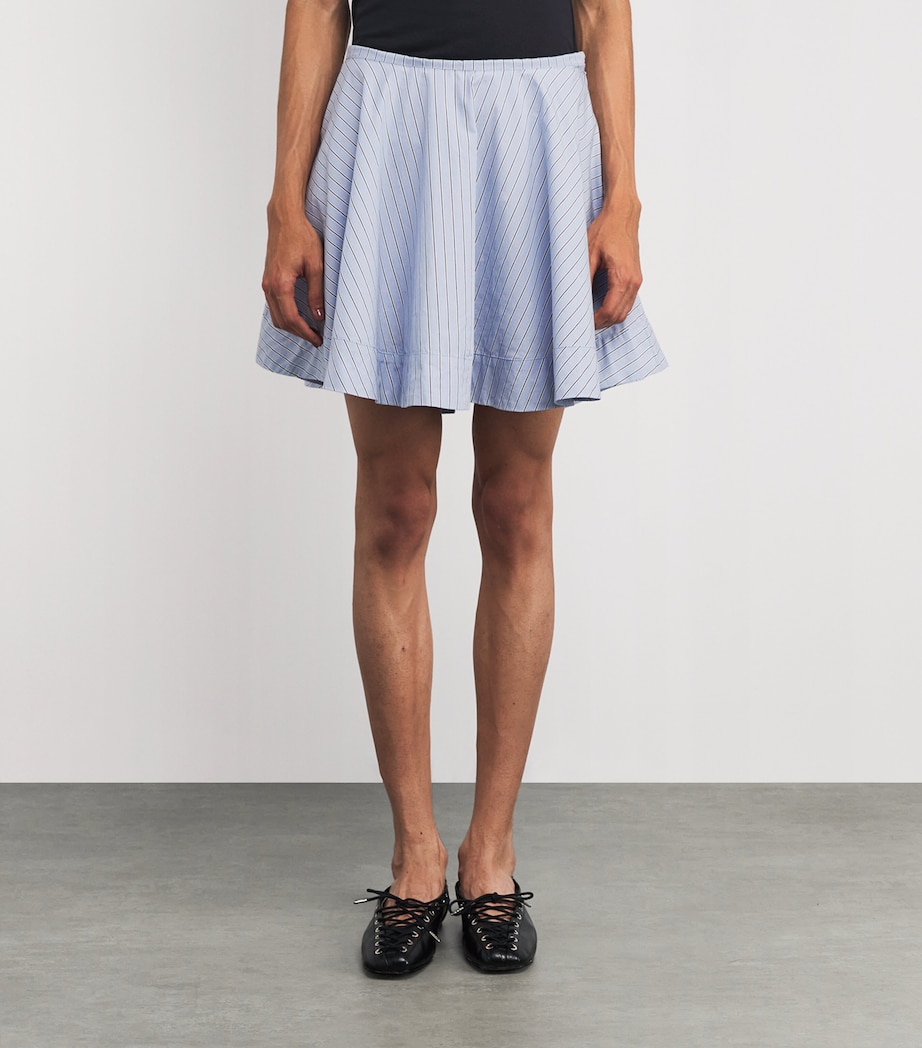 Organic Cotton Stripe Mini Skirt 01M LAVENDER LUSTRE Image 3