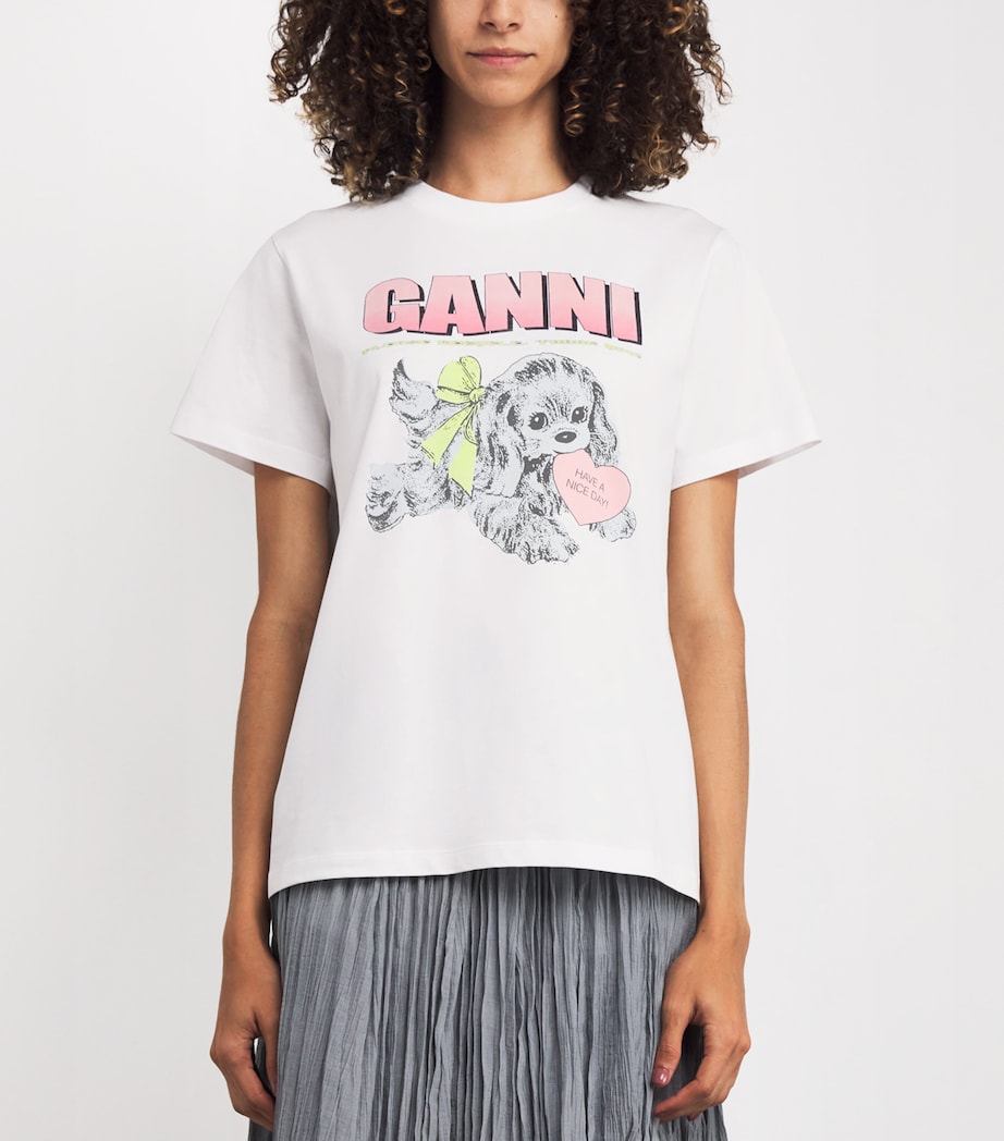 Organic Cotton Puppy T-Shirt 151 BRIGHT WHITE Image 3
