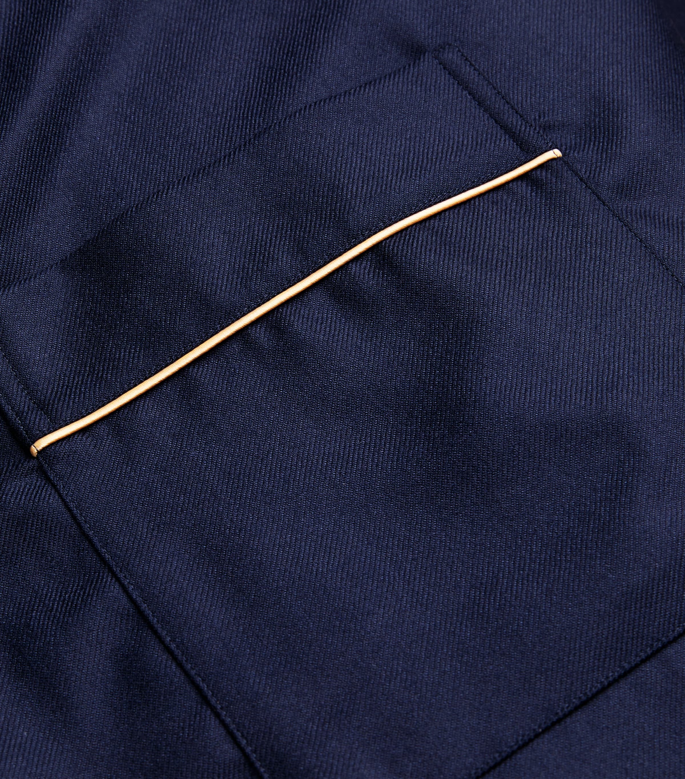 Cashmere-Silk Piped Robe 003NAV Image 5