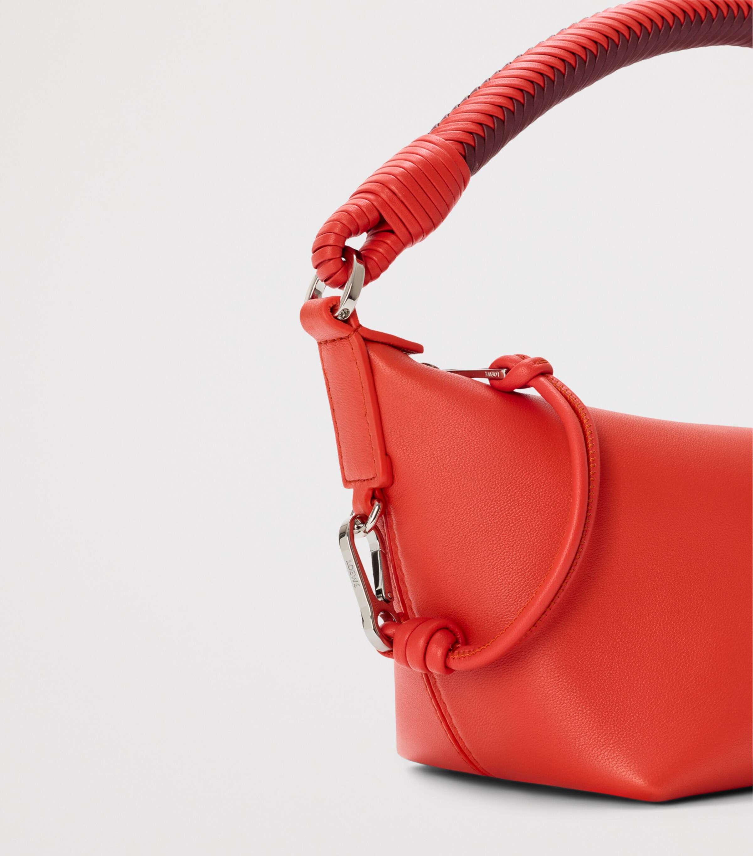 LOEWE Lambskin Cala Top-Handle Bag Sunrise Orange/pink Image 9