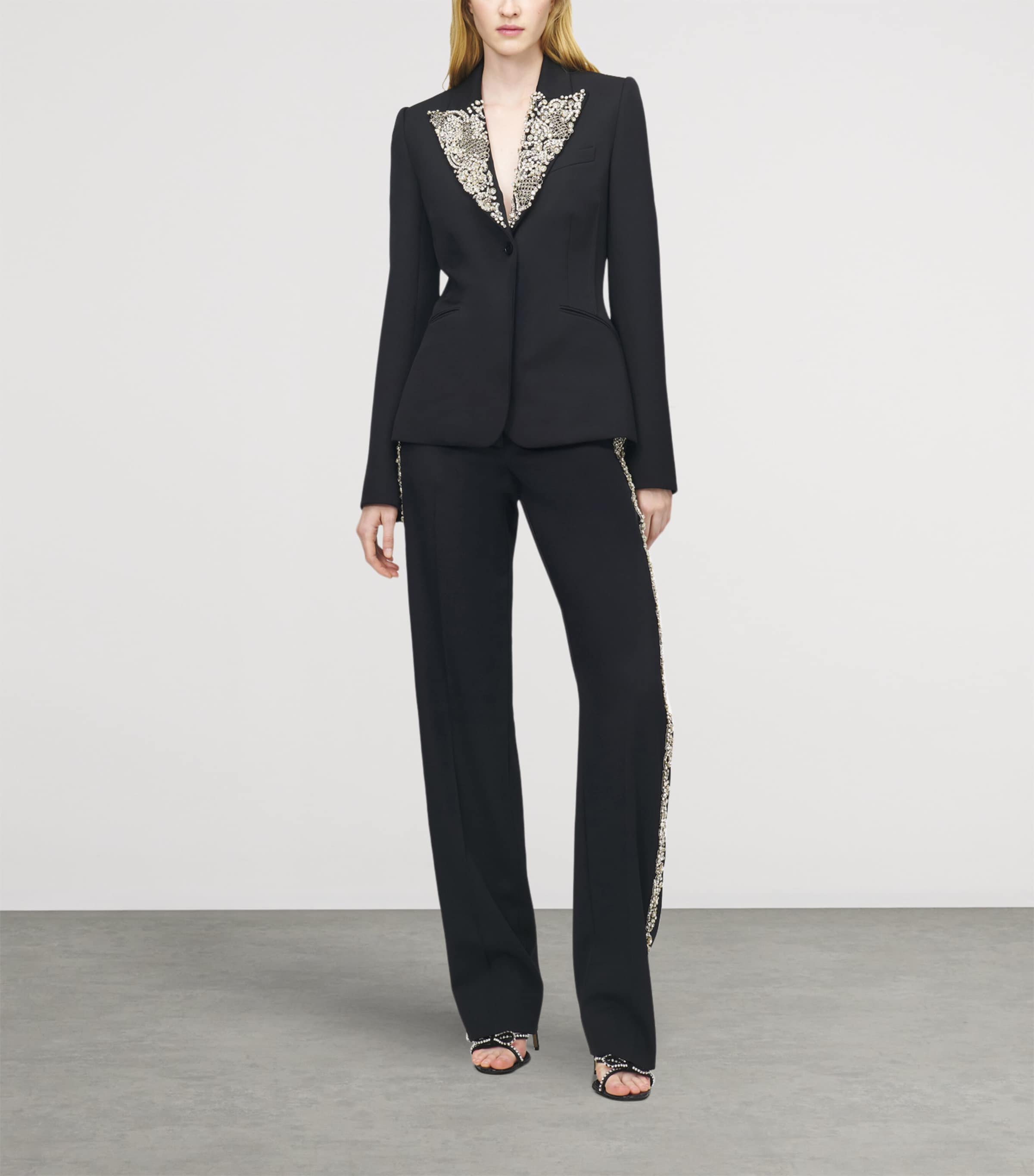 Wool Embellished Single-Breasted Jacket 1000 Image 2