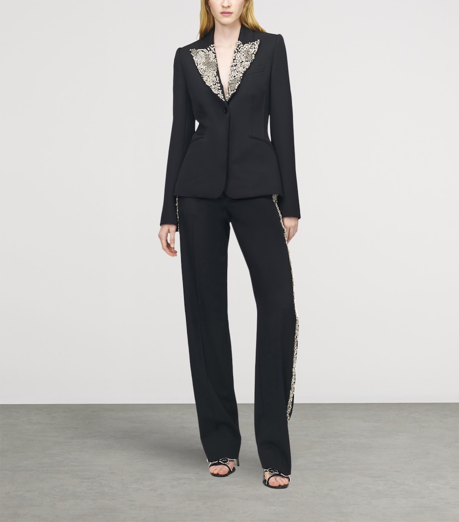 Wool Embellished Single-Breasted Jacket 1000 Image 2