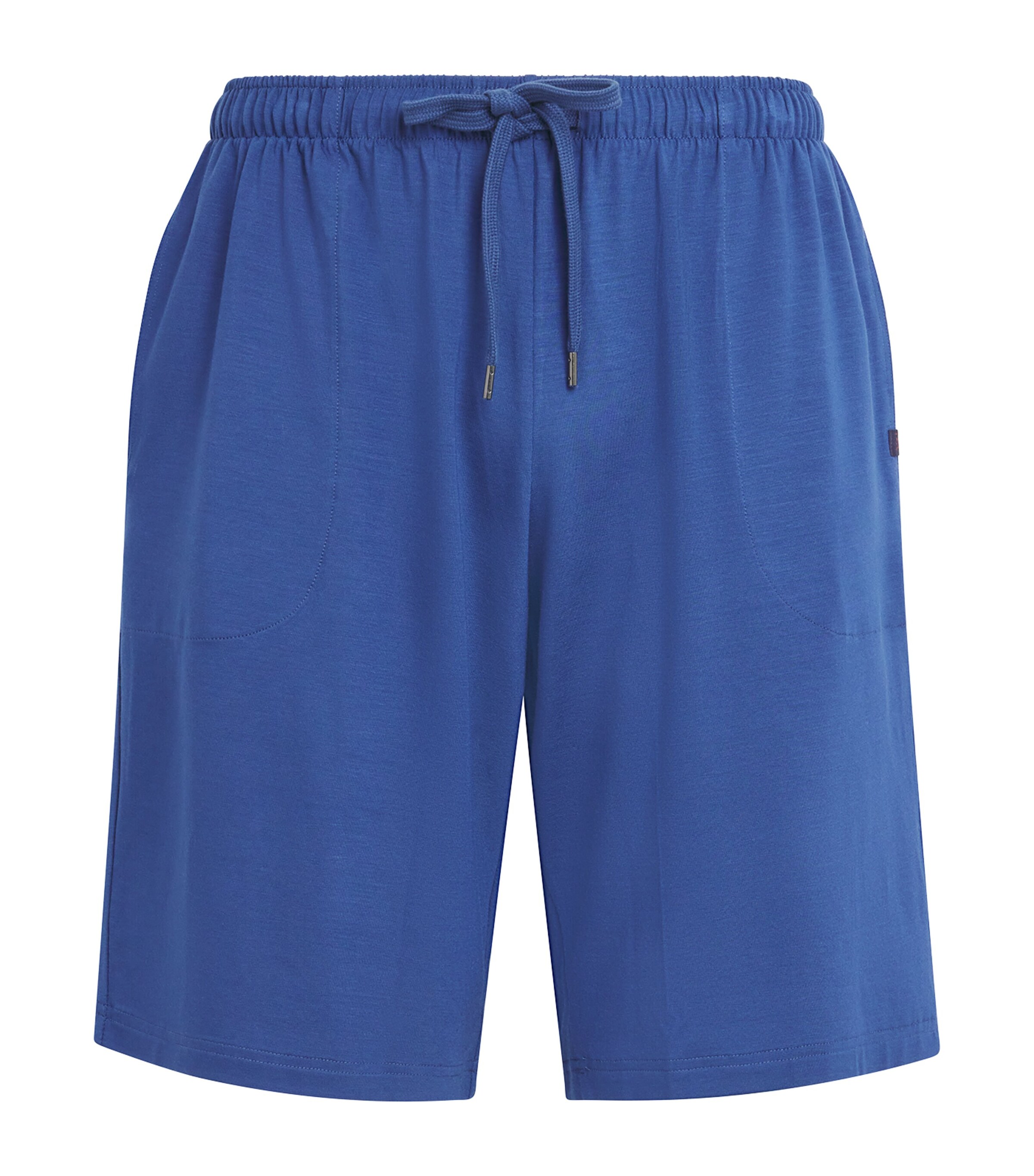 Derek Rose Mens Basel Lounge Shorts Blue Image 1