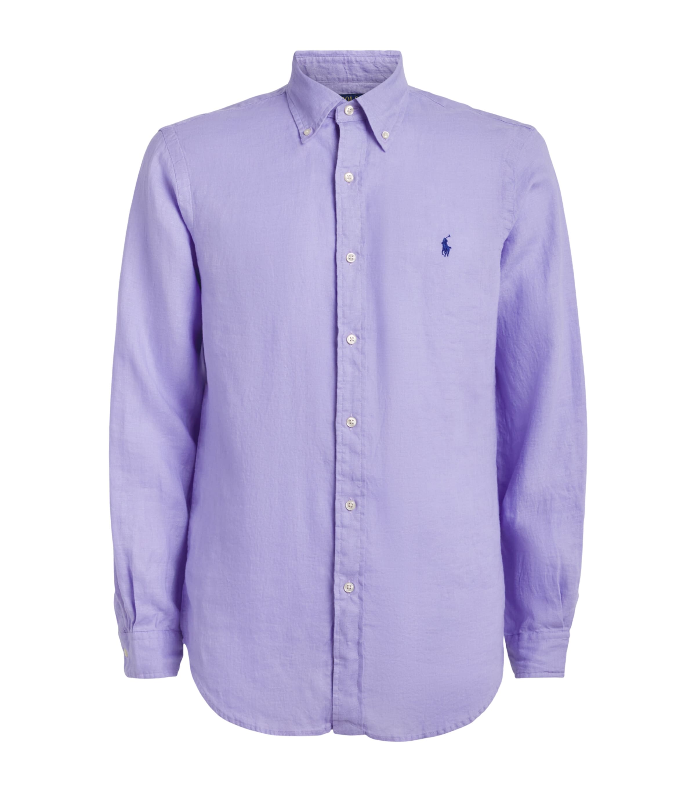 Polo Ralph Lauren Mens Linen Custom-Fit Shirt Sky Lavender Image 1