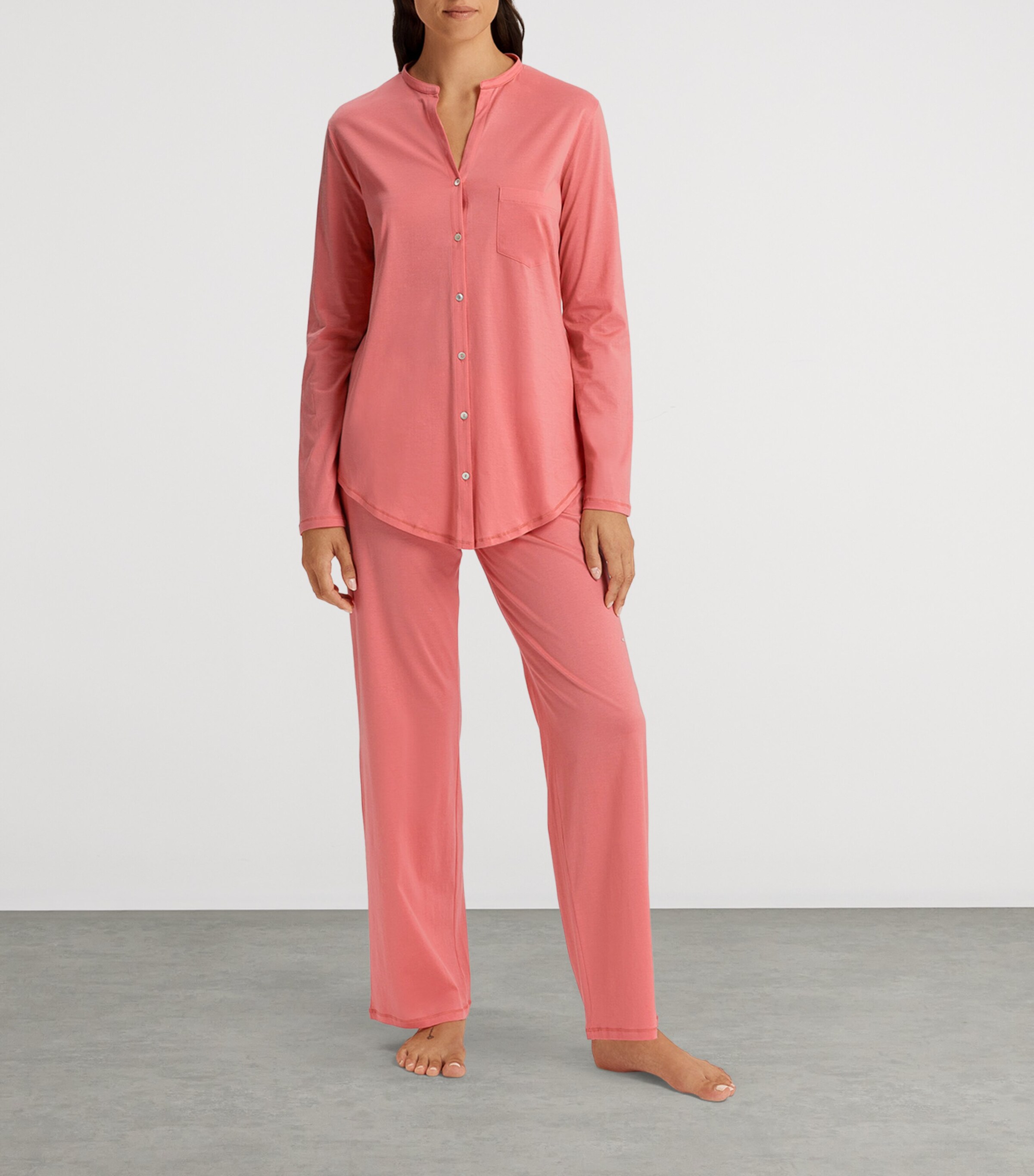 Hanro Cotton Deluxe Long-Sleeve Pyjama Set | Women Clothing | Nightwear | Pyjamas | Designers | Hanro Hanro Cotton Deluxe Long-Sleeve Pyjama Set | Women Clothing | Nightwear | Pyjamas | Designers | Hanro