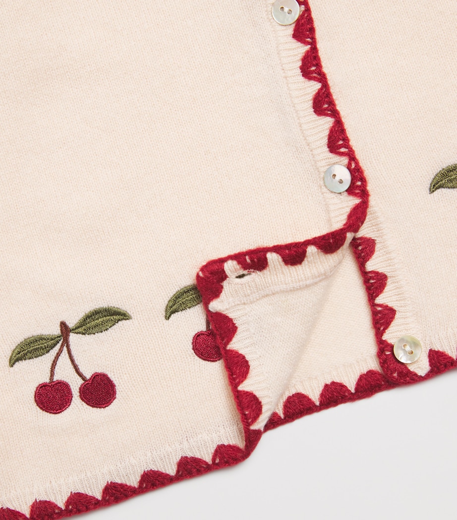 Wool Collette Cardigan (5-10 Years) S00026 OFF WHITE Image 3