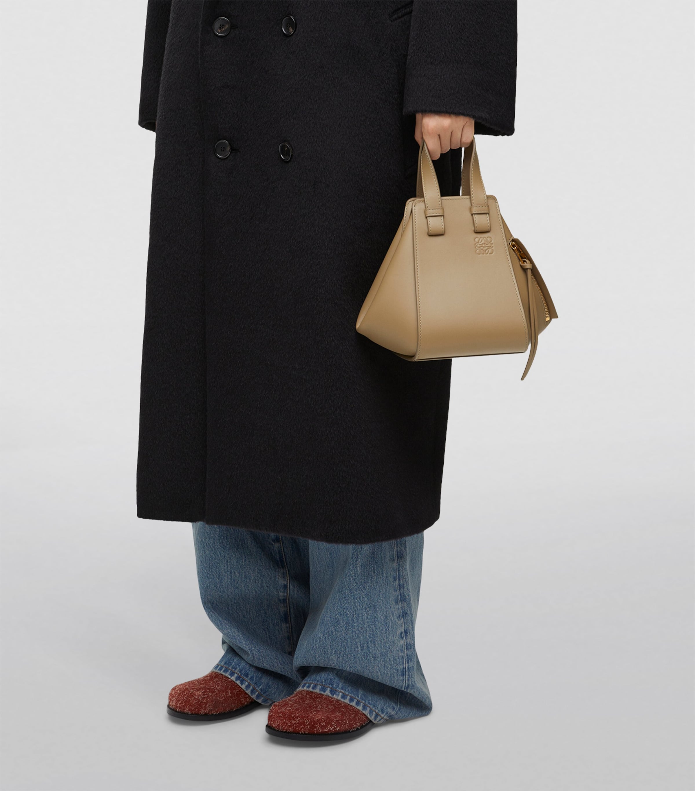 Compact Hammock Top-Handle Bag CLAY GREEN Image 7